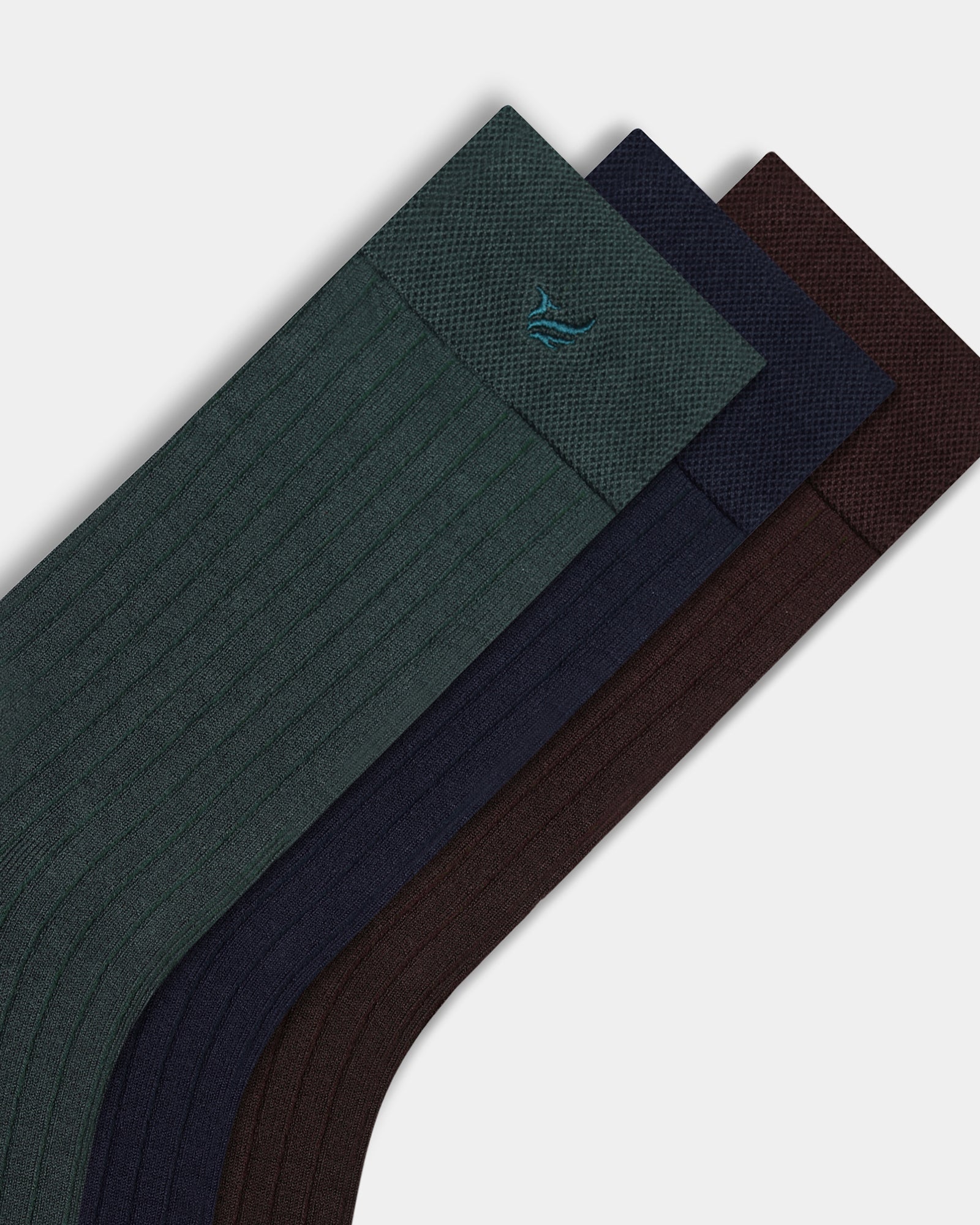 Mercerised Cotton Crew Length Socks Pack of 3 - Benson