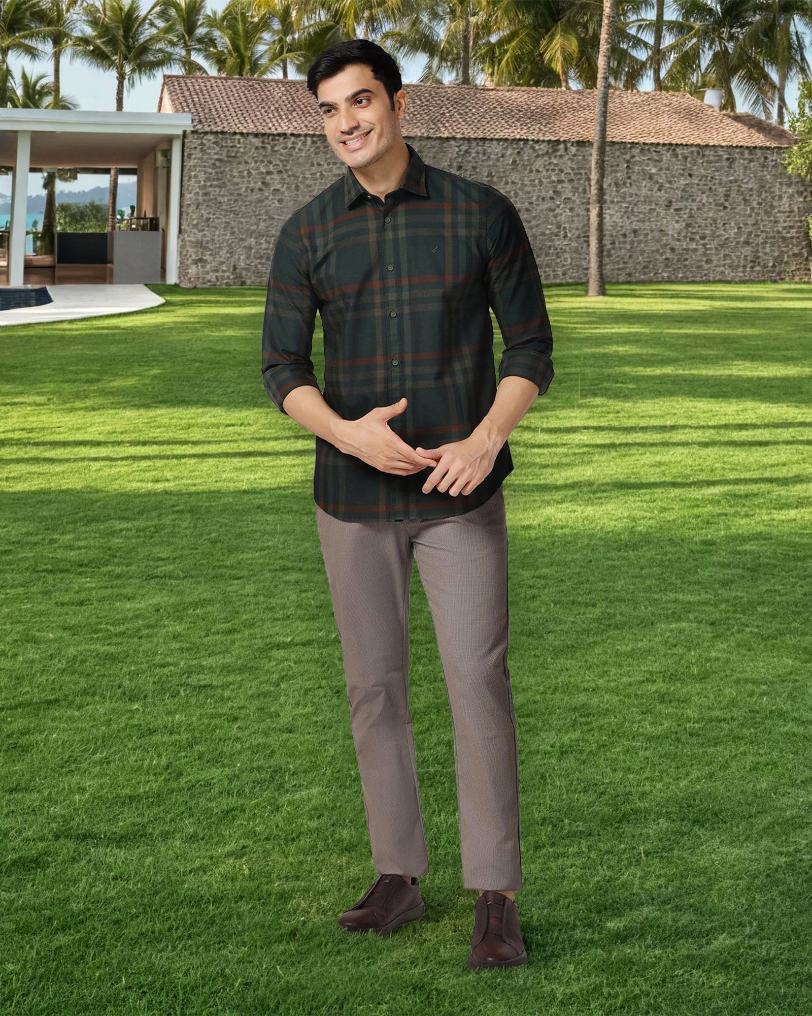 Slim Comfort B-95 Casual Mouse Printed Khakis - Bai