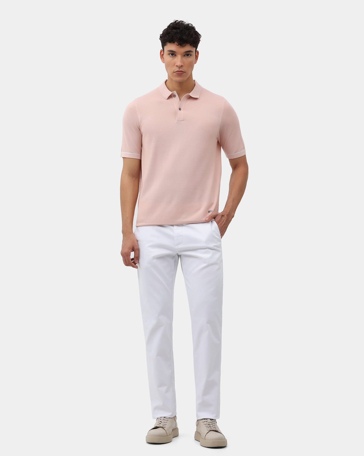 Smoky Pink Solid Polo - Zoler
