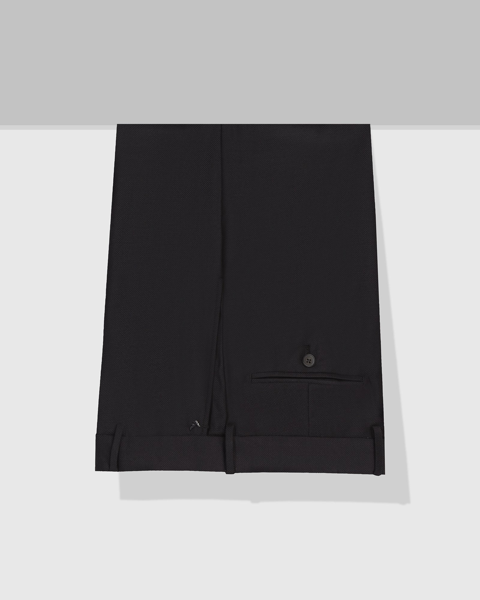 Straight B-90 Formal Black Textured Trouser - Otto