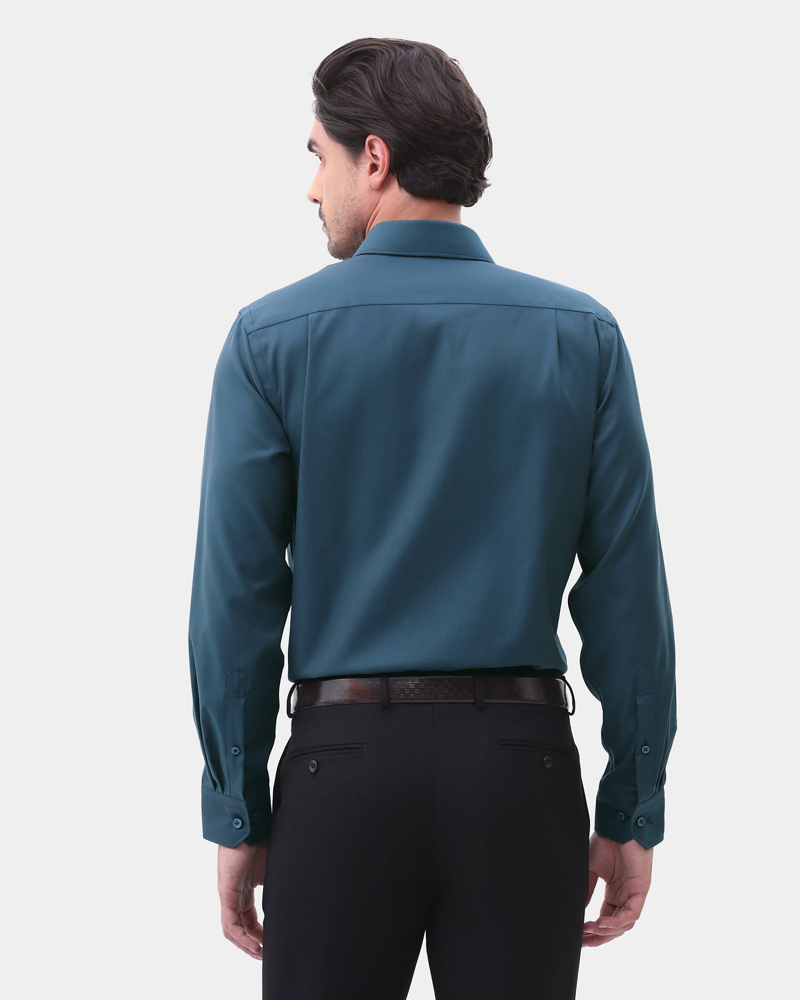 Teal Non Iron Textured Shirt - Eliot