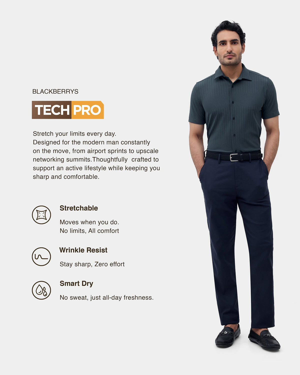 Teal Stripe Shirt - Infinix