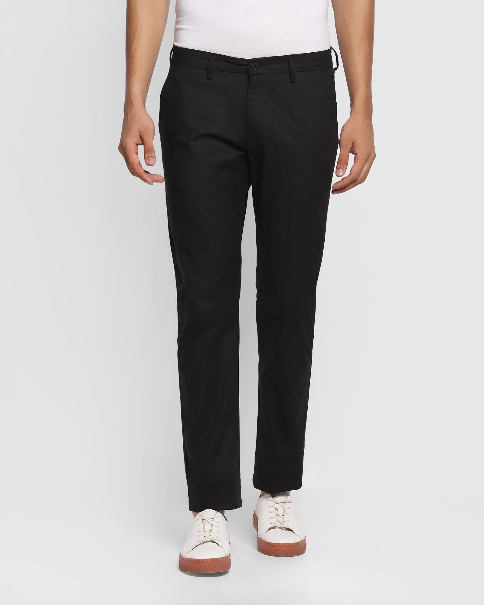 TechPro Solid Casual Khakis In Black B5P Fit (Muji) - Blackberrys