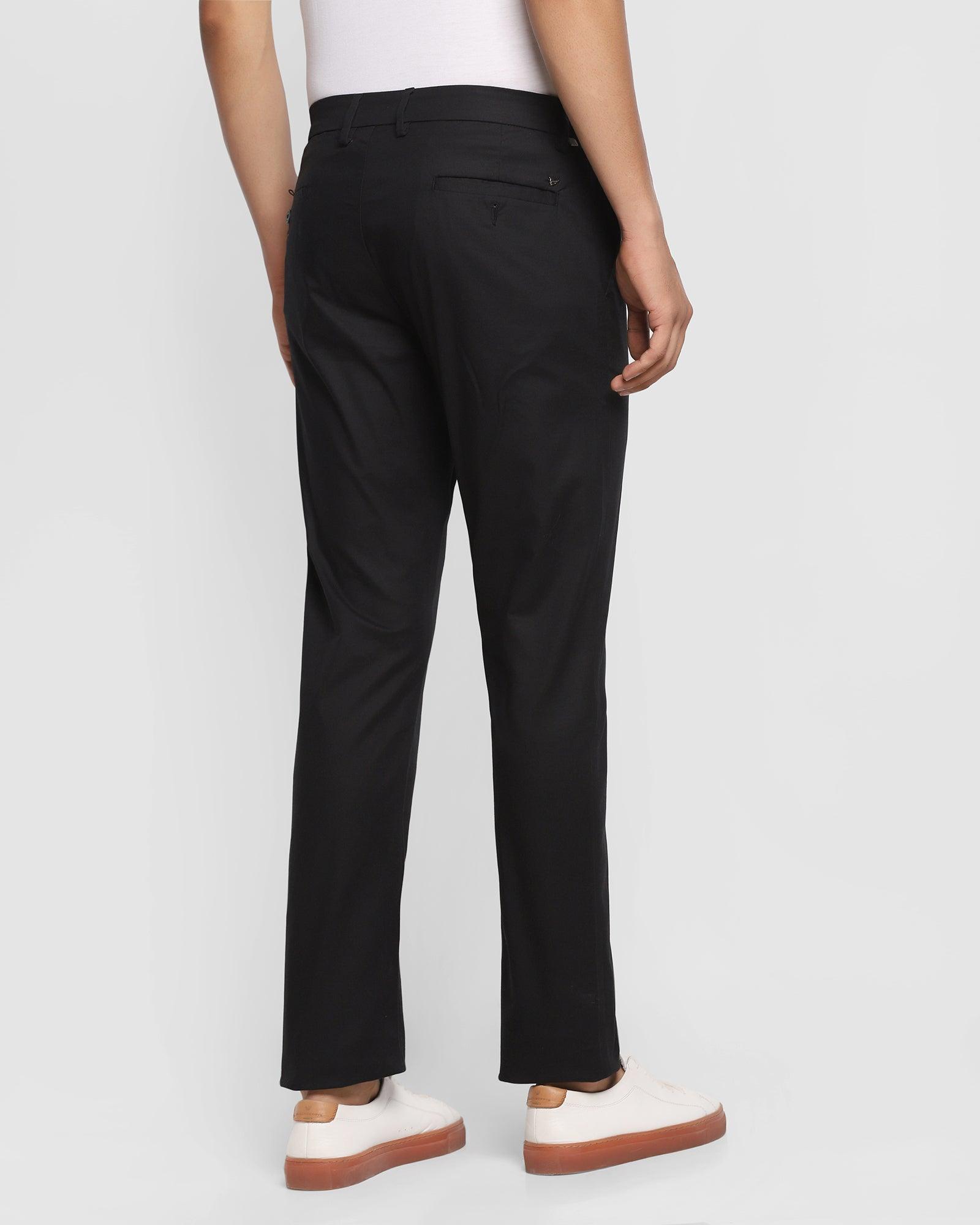 TechPro Solid Casual Khakis In Black B5P Fit (Muji) - Blackberrys