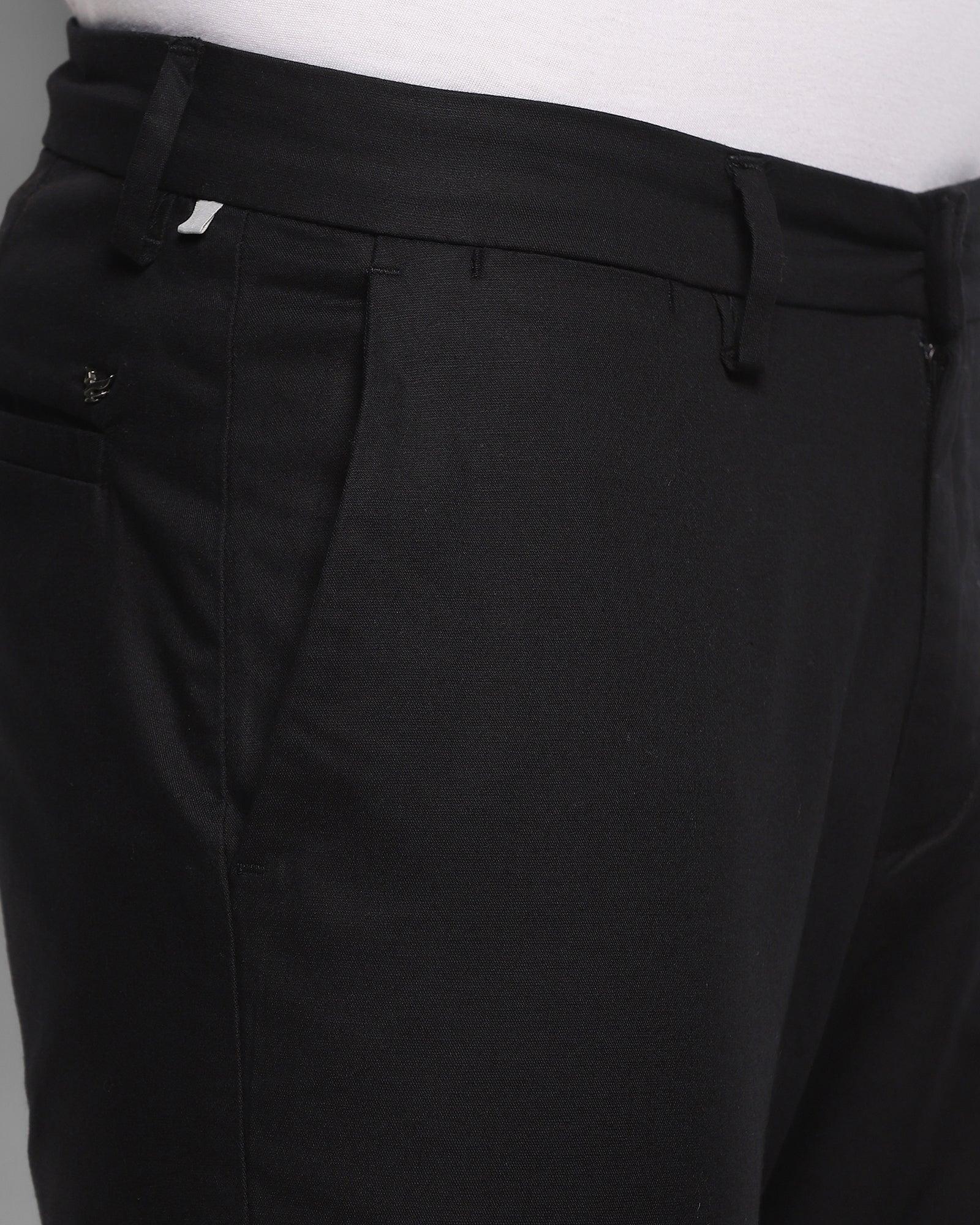 TechPro Solid Casual Khakis In Black B5P Fit (Muji) - Blackberrys