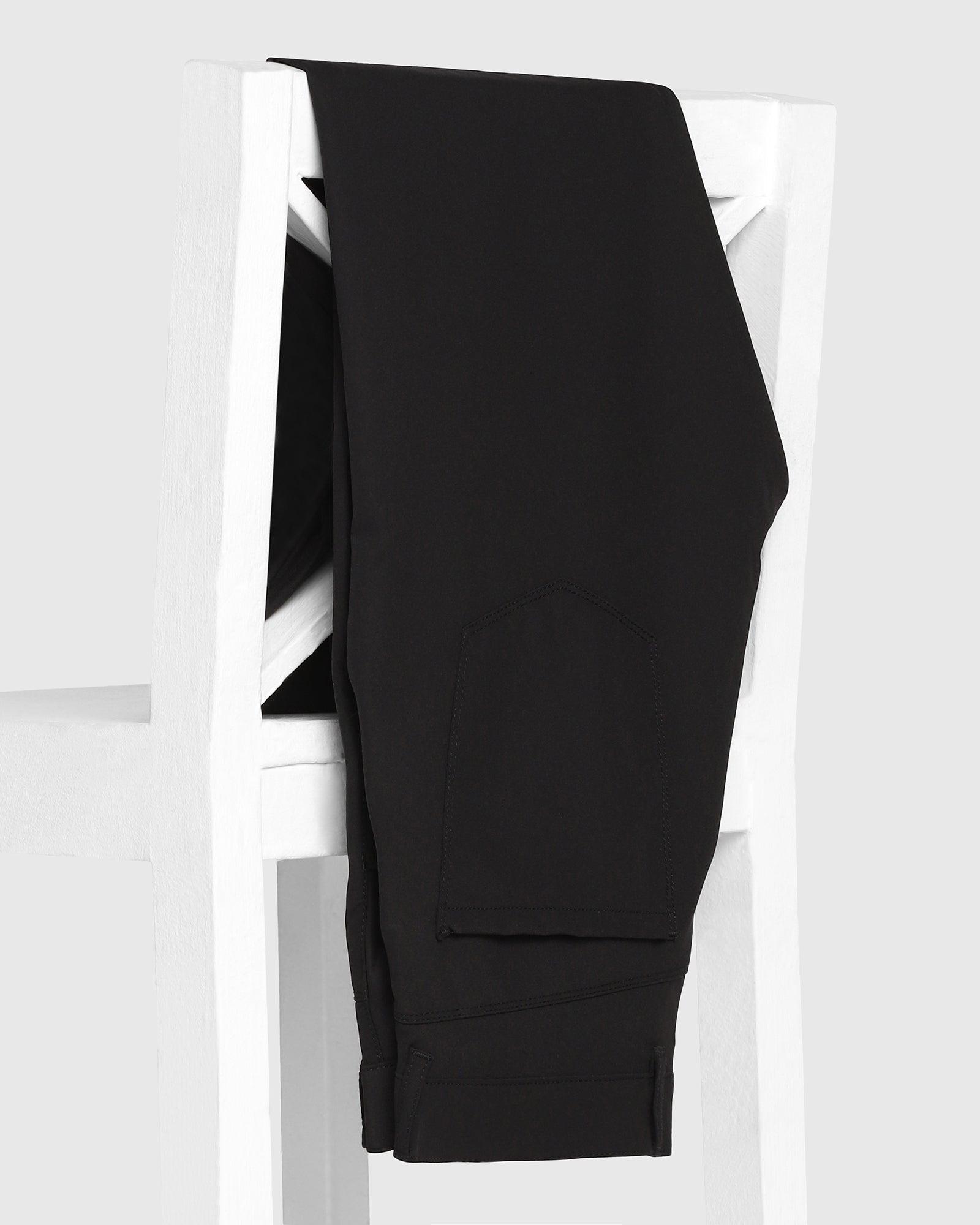 TechPro Solid Casual Khakis In Black B5P Fit (Muji) - Blackberrys