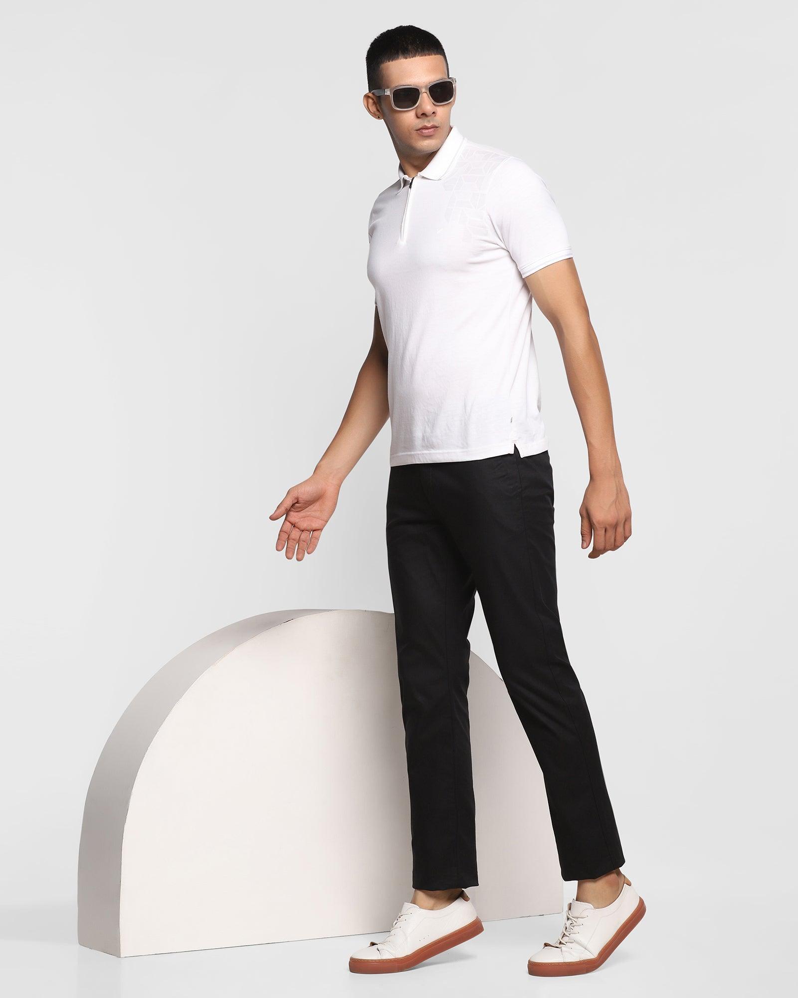 TechPro Solid Casual Khakis In Black B5P Fit (Muji) - Blackberrys