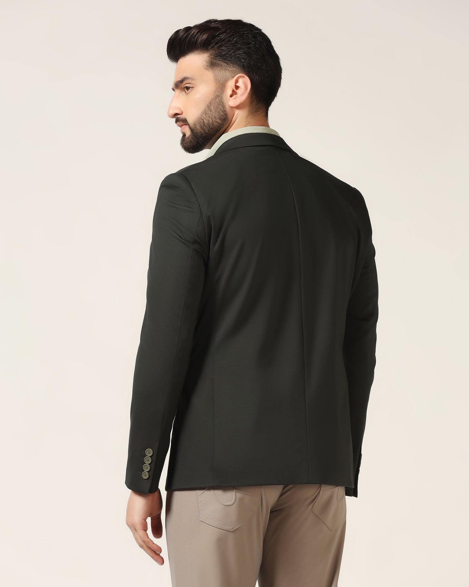 TechPro Formal Green Solid Blazer - Sein - Blackberrys