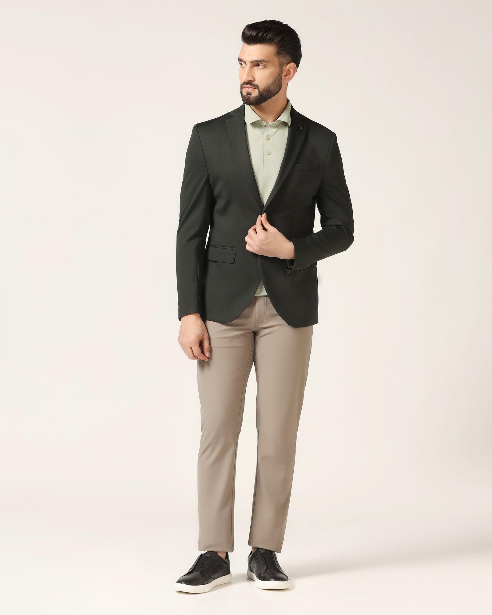 TechPro Formal Green Solid Blazer - Sein - Blackberrys