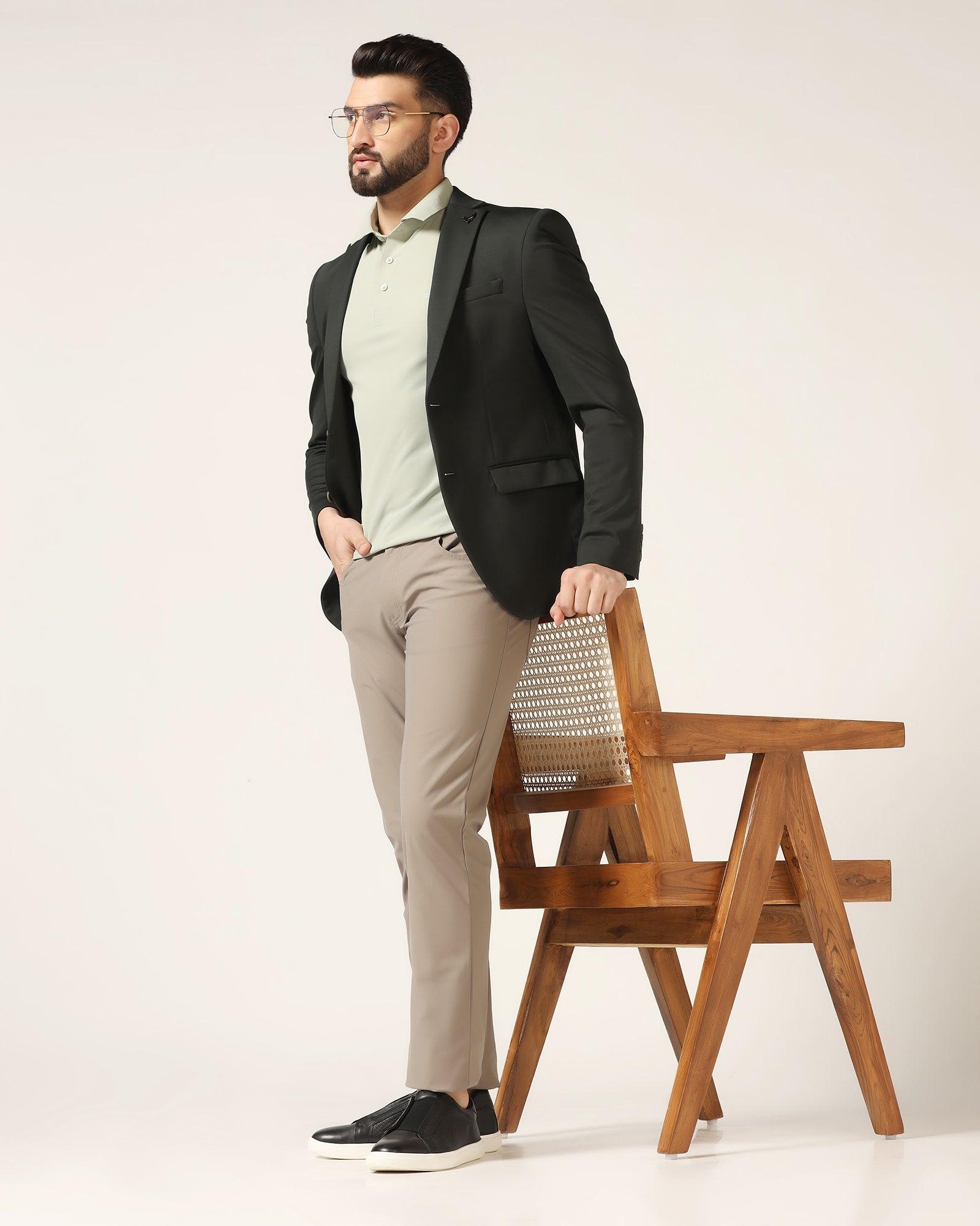 TechPro Formal Green Solid Blazer - Sein - Blackberrys