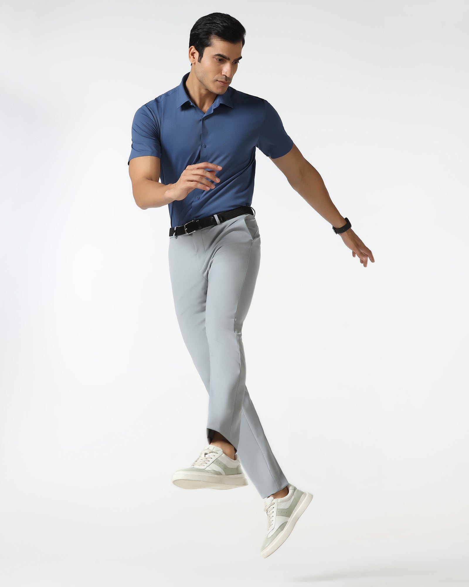 Light Grey Tech Pro Solid Trouser - Ashley
