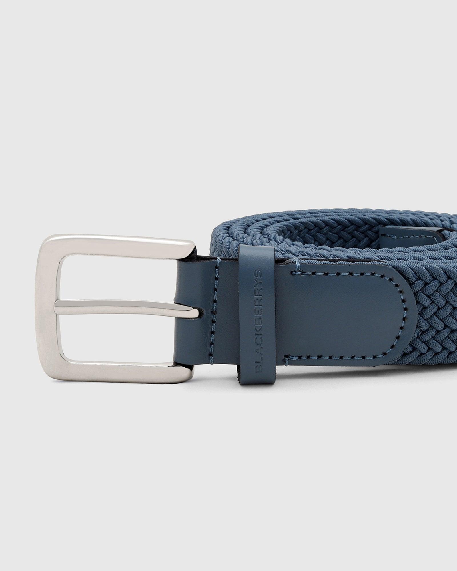 TechPro Textured Elastic Belt In Blue (Salyer) - Blackberrys