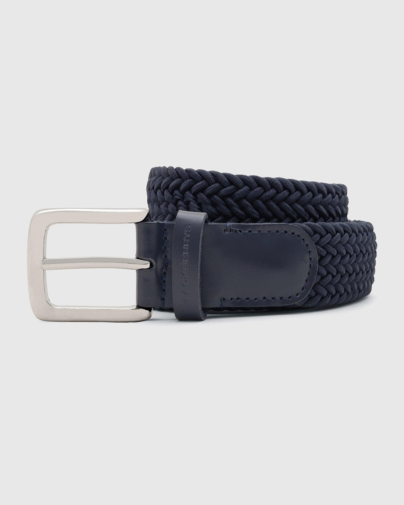 TechPro Textured Elastic Belt In Navy (Salyer) - Blackberrys