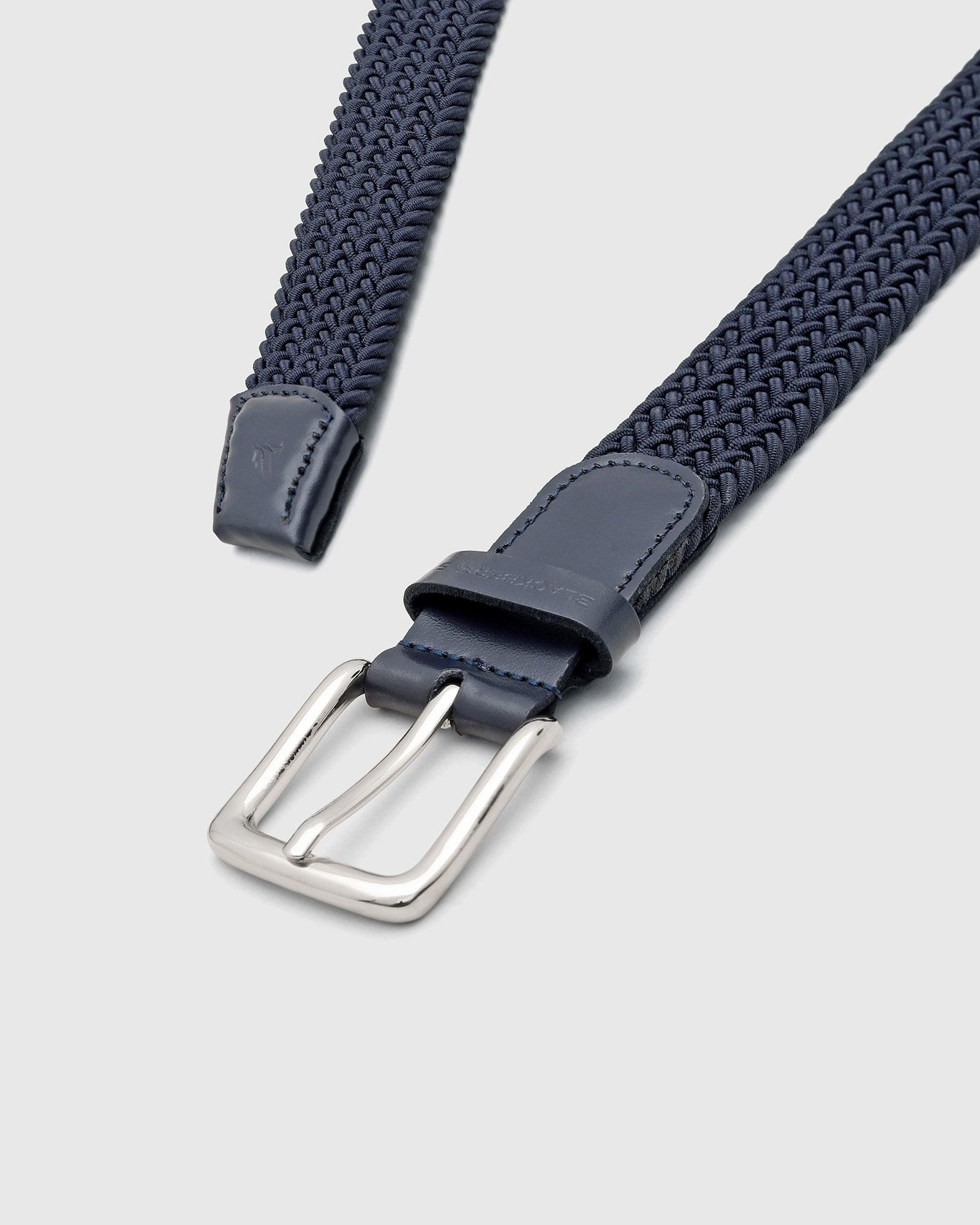TechPro Textured Elastic Belt In Navy (Salyer) - Blackberrys