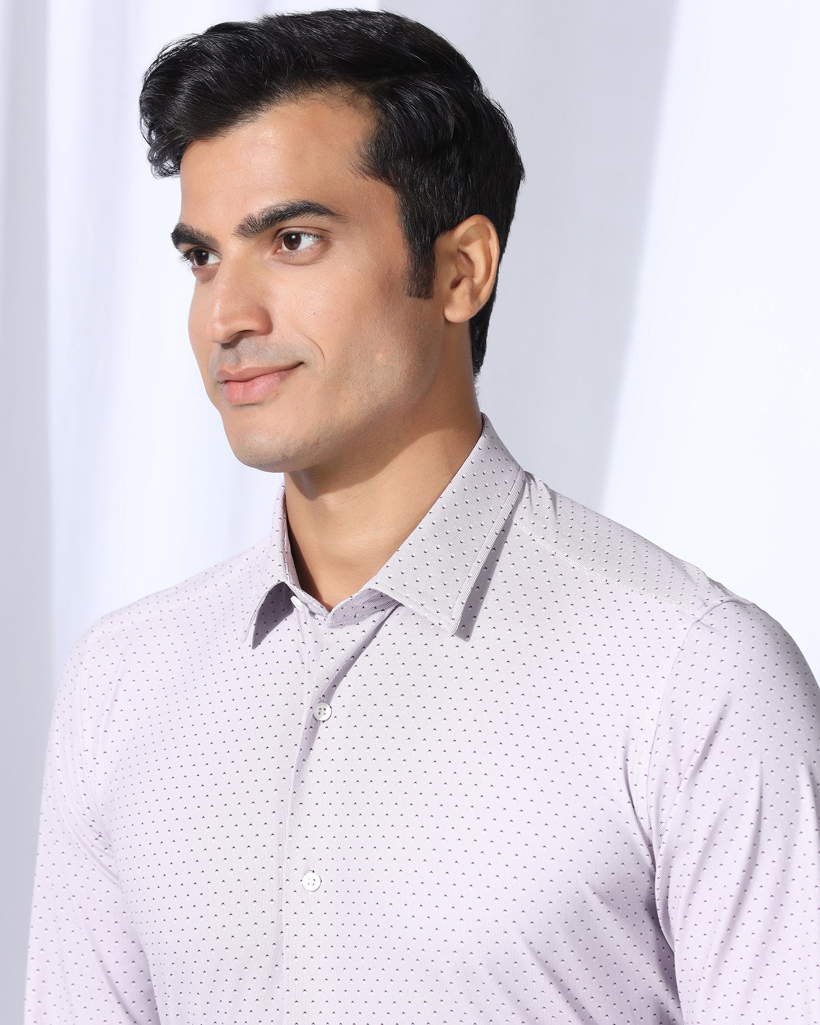 TechPro Formal Maroon Printed Shirt - Draco