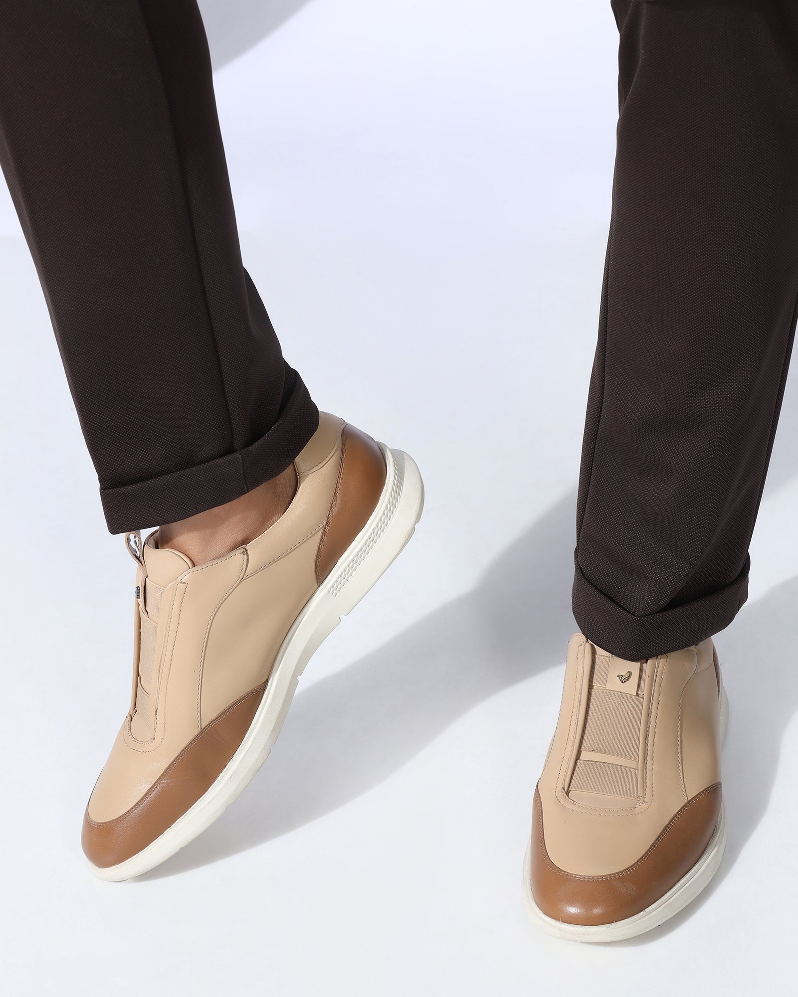 TechPro Slim Fit B-91 Formal Dark Brown Textured Trouser - Meteor