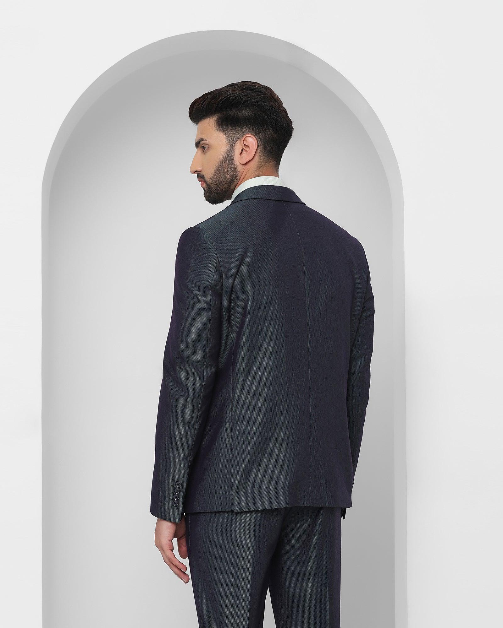 Textured 2 Pcs Suit In Teal (Therin) - Blackberrys