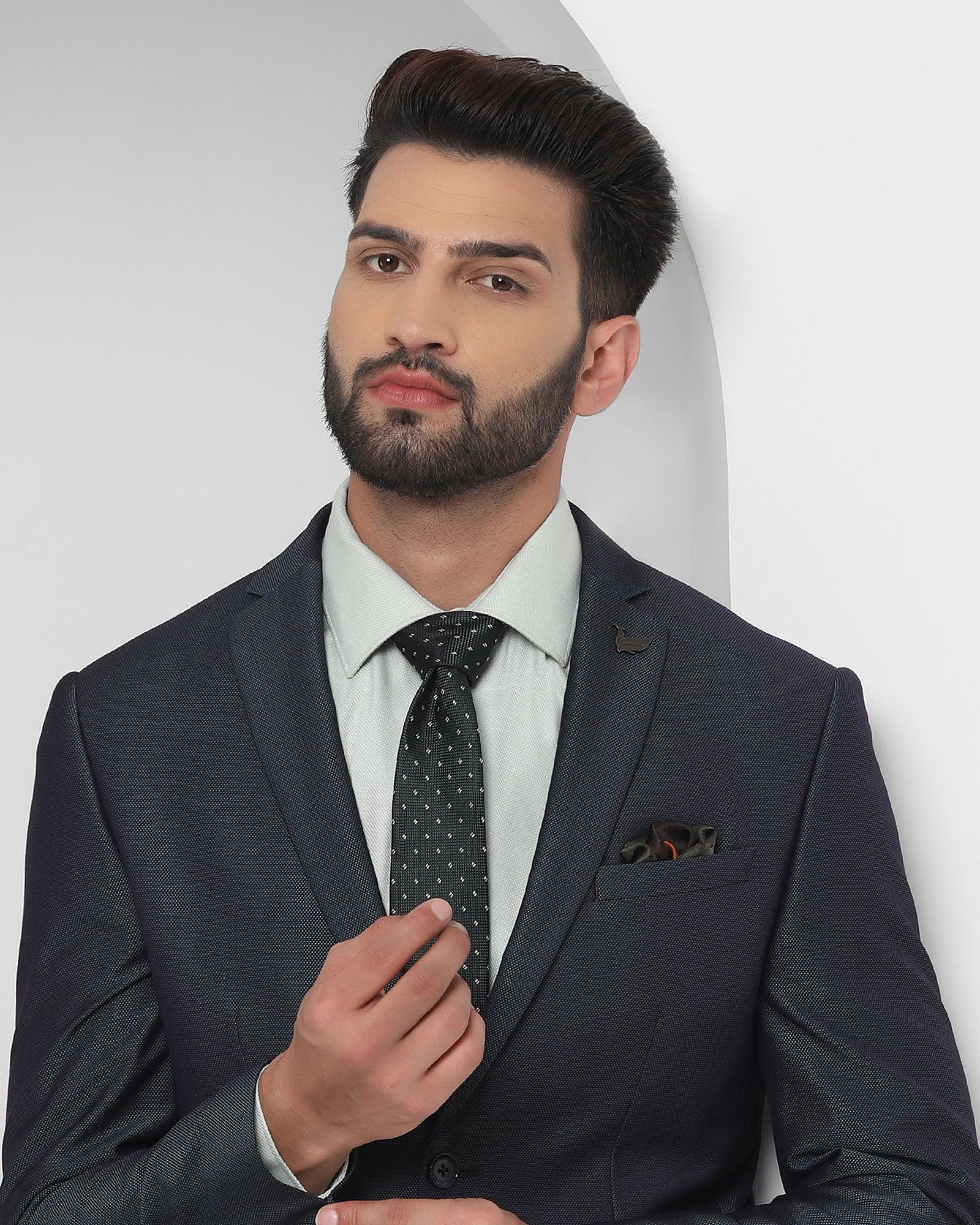 Textured 2 Pcs Suit In Teal (Therin) - Blackberrys