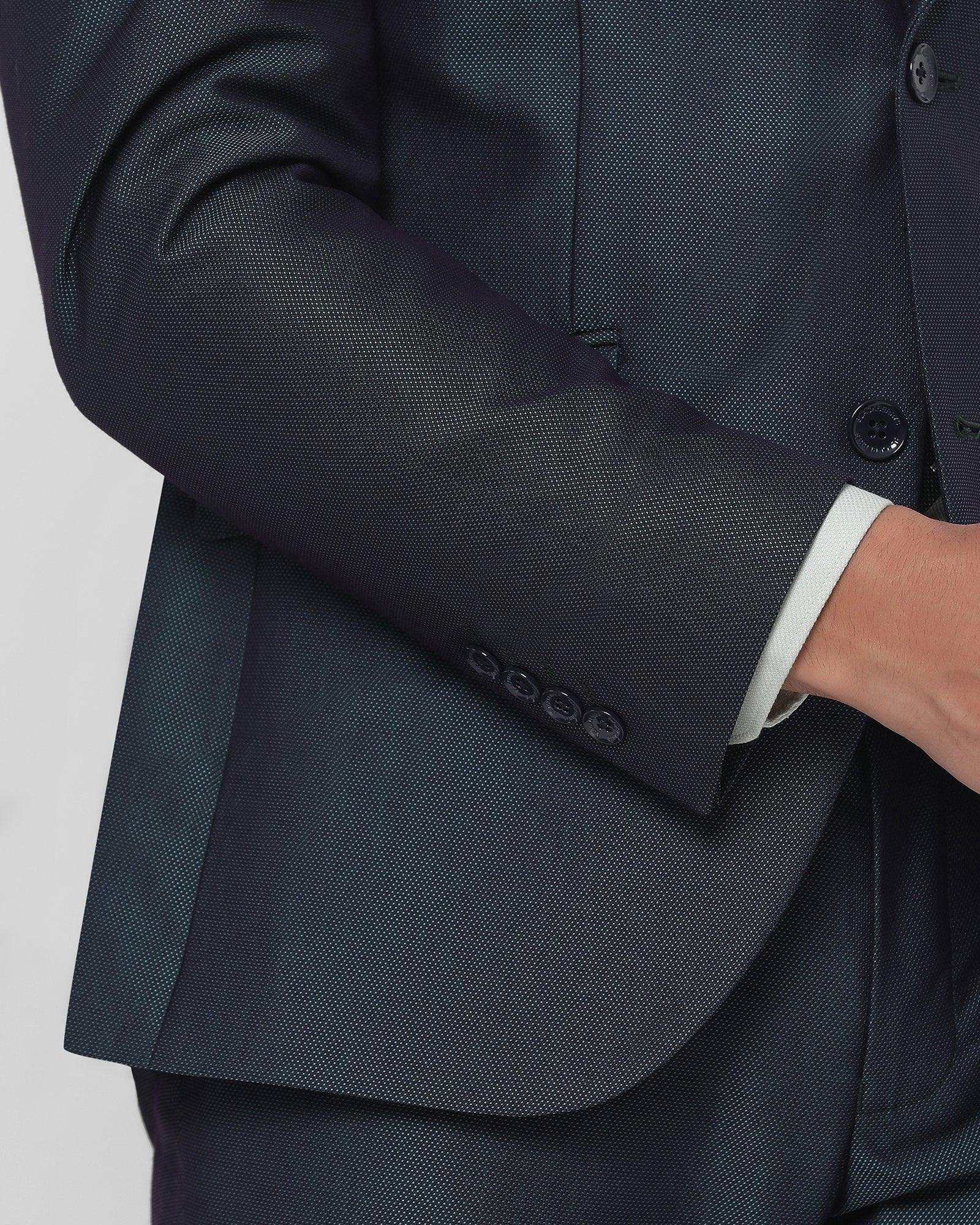 Textured 2 Pcs Suit In Teal (Therin) - Blackberrys