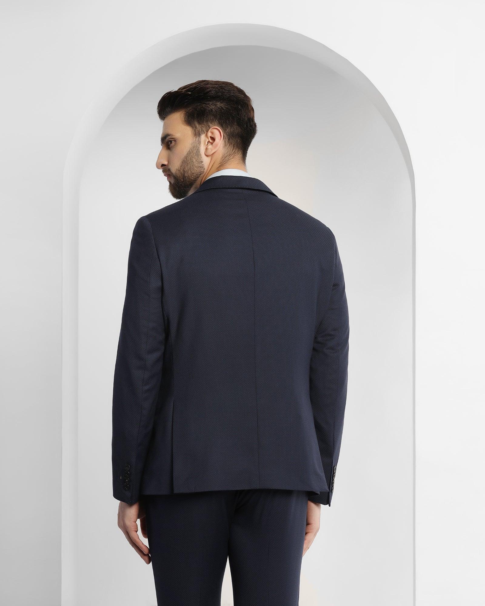 Textured 3 Pcs Suit In Royal Blue (Rolfe) - Blackberrys