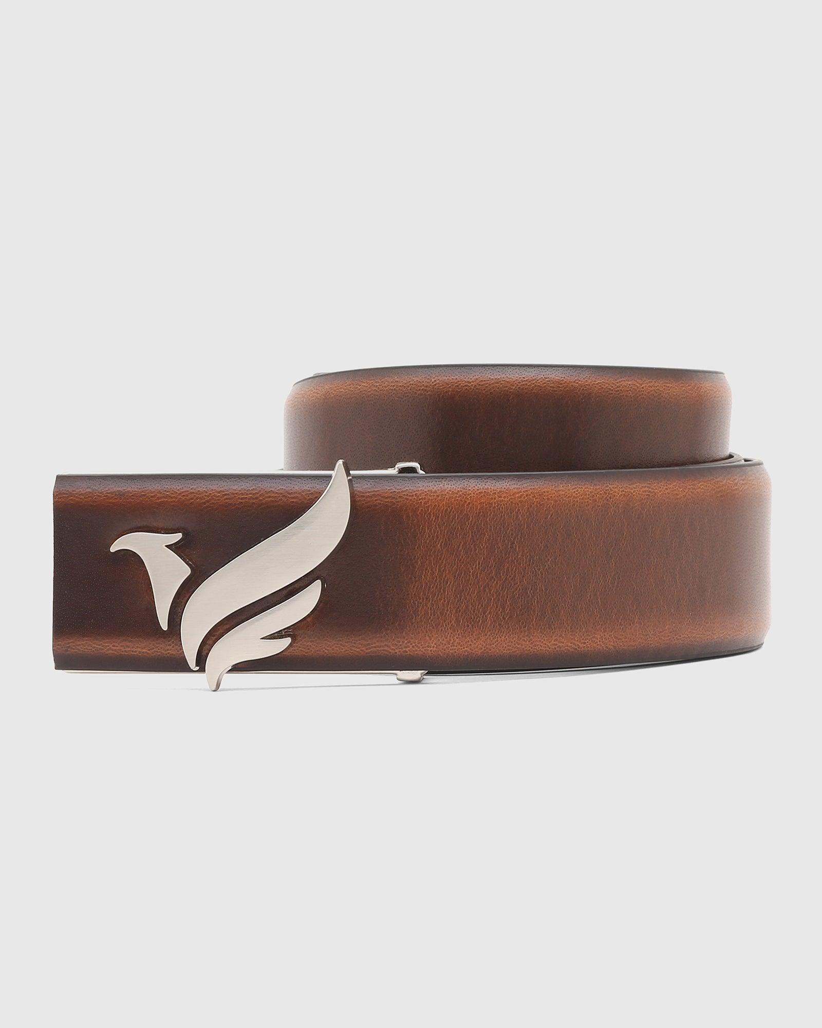 Must Haves Leather Tan Textured Belt - New Halley - Blackberrys