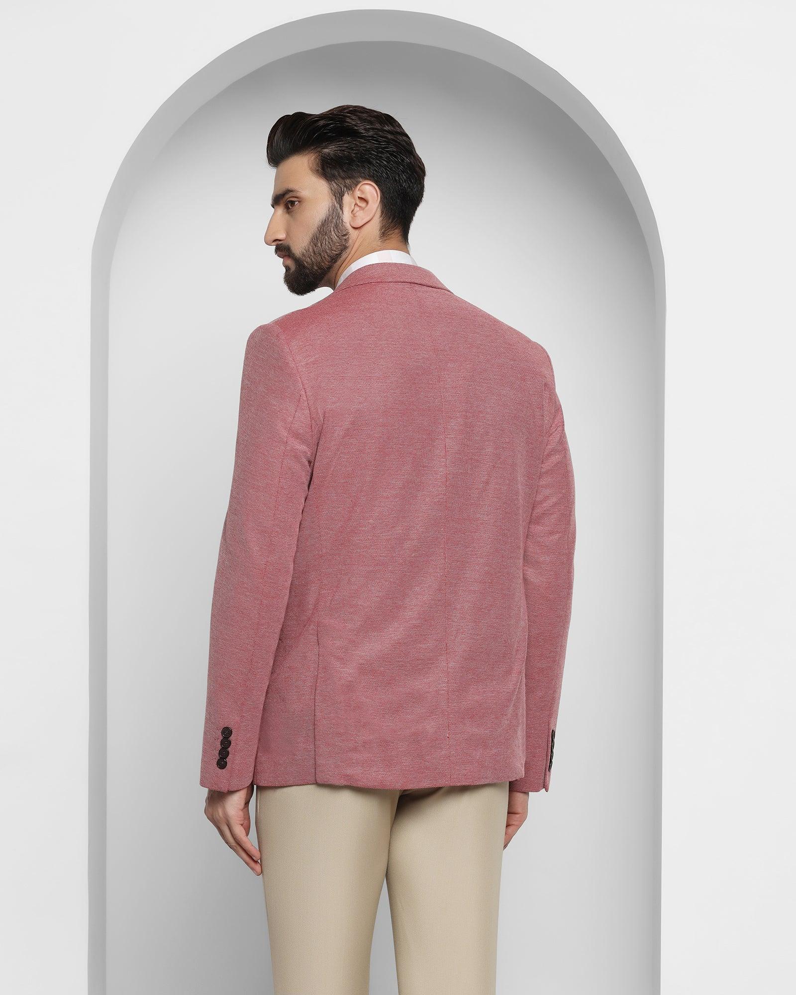 Textured Casual Blazer In Red (Kylo) - Blackberrys