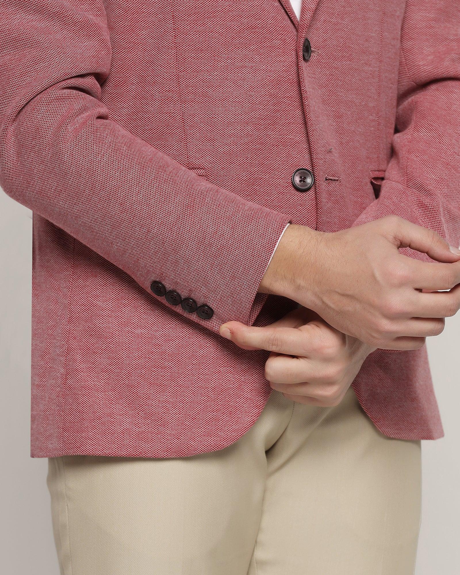 Textured Casual Blazer In Red (Kylo) - Blackberrys