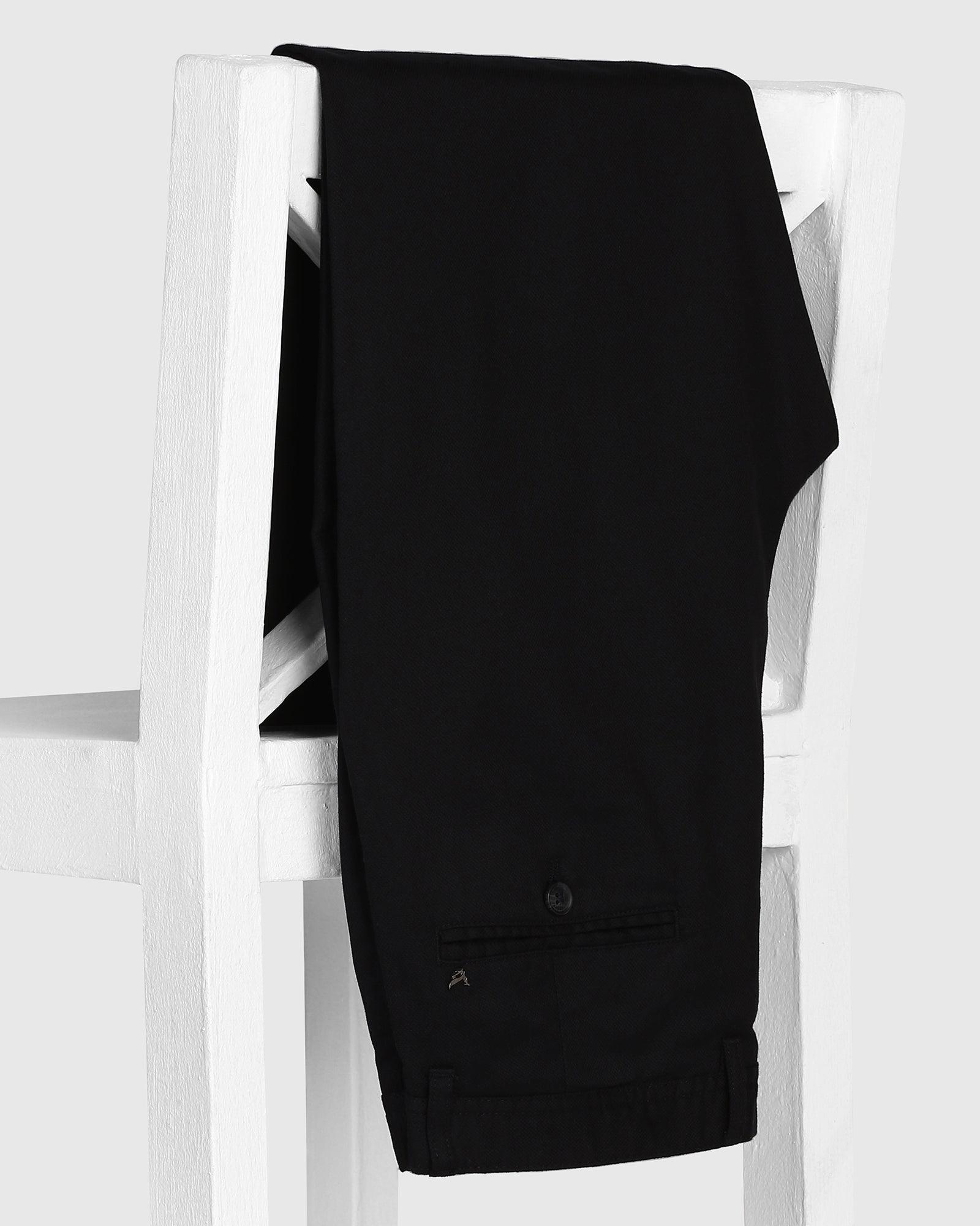 Textured Casual Khakis In Black B-90 (Altos) - Blackberrys