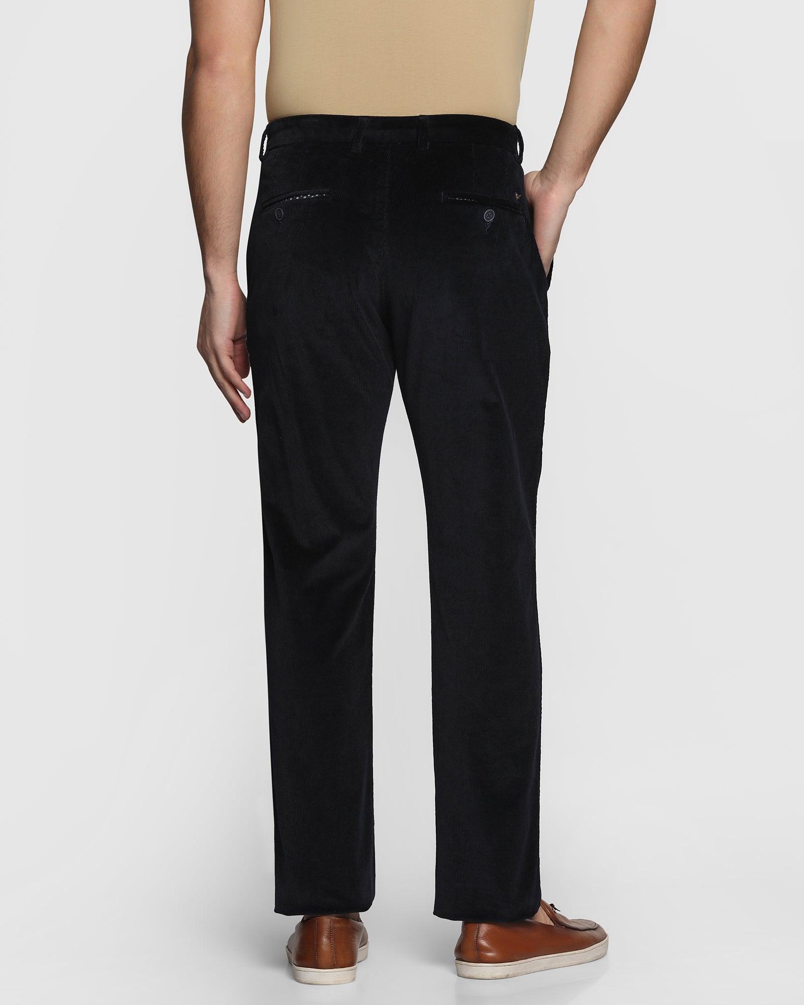 Textured Casual Khakis In Black B-95 (Altos) - Blackberrys