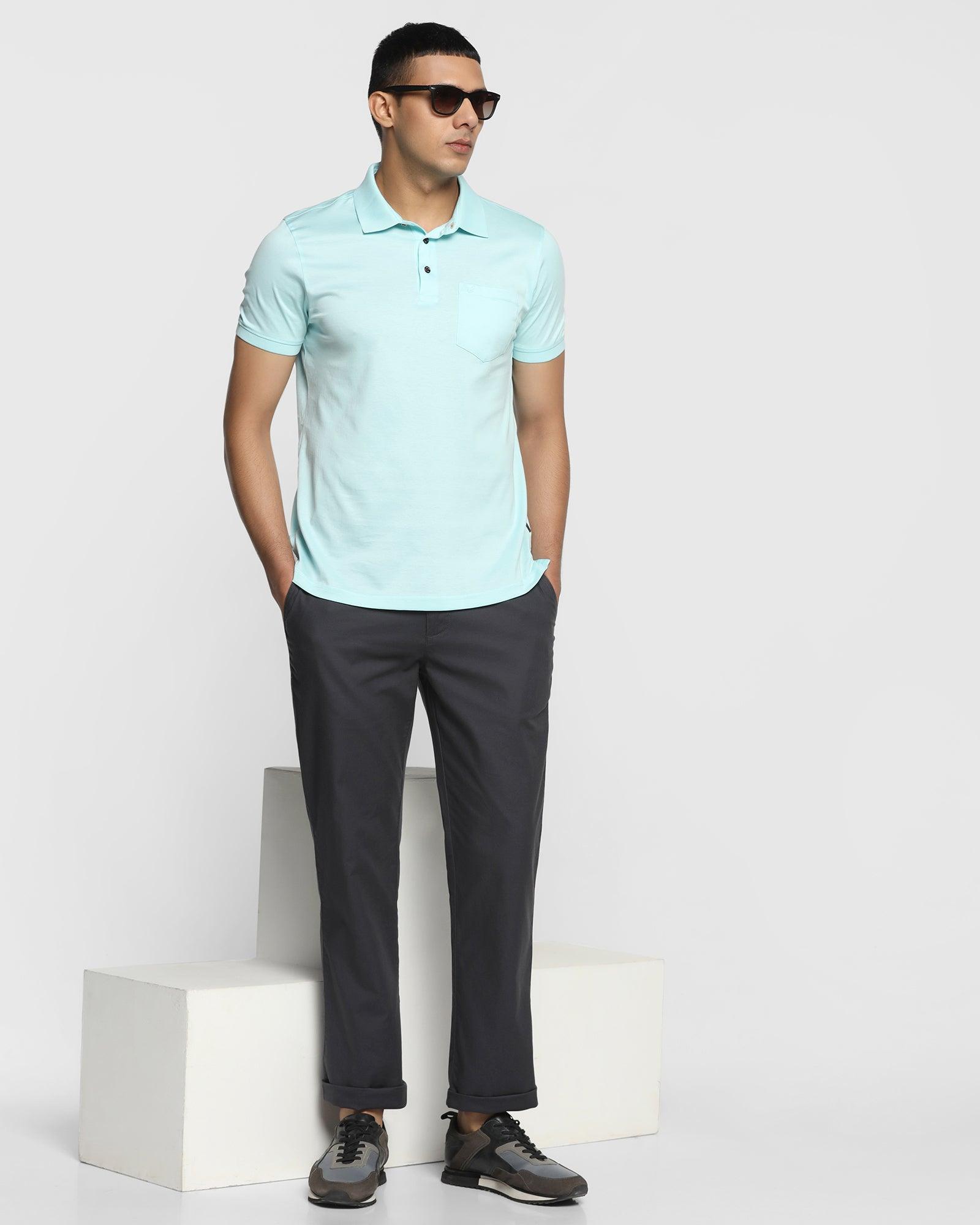 Textured Casual Khakis In Charcoal B-90 (Cratis) - Blackberrys