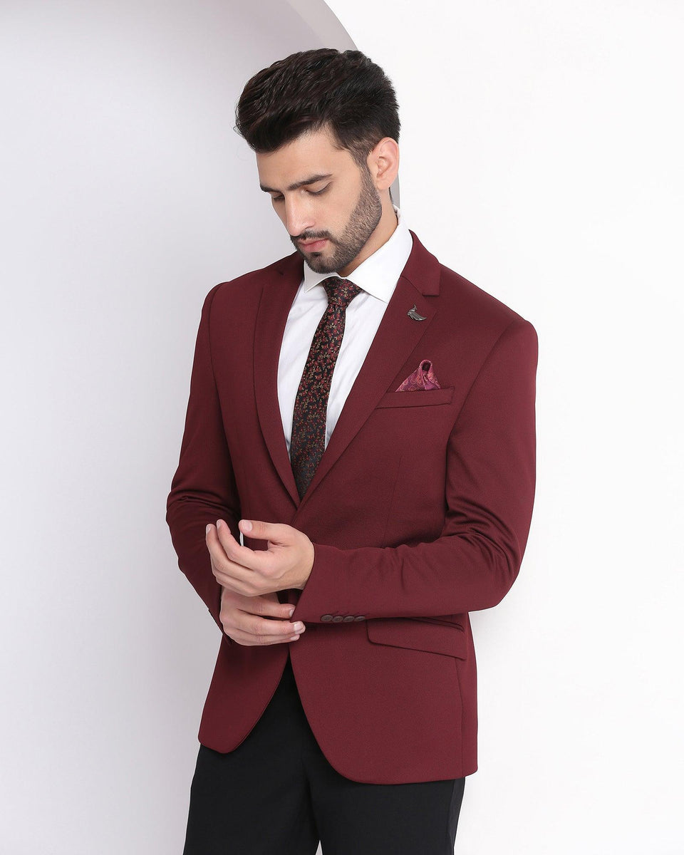 Black blazer with maroon 2024 shirt