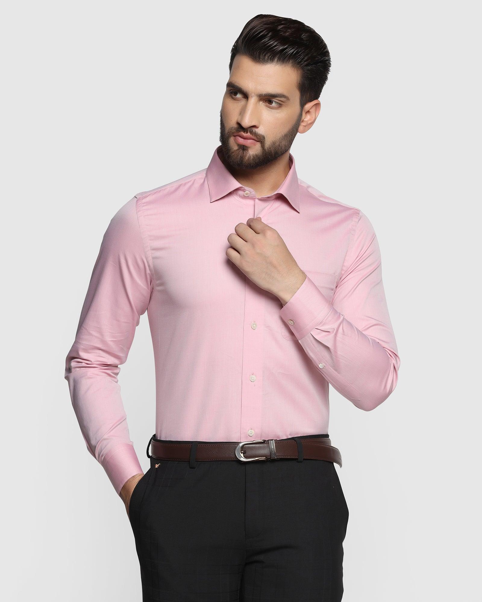 Textured Formal Premium Shirt In Pink (Bolten) - Blackberrys
