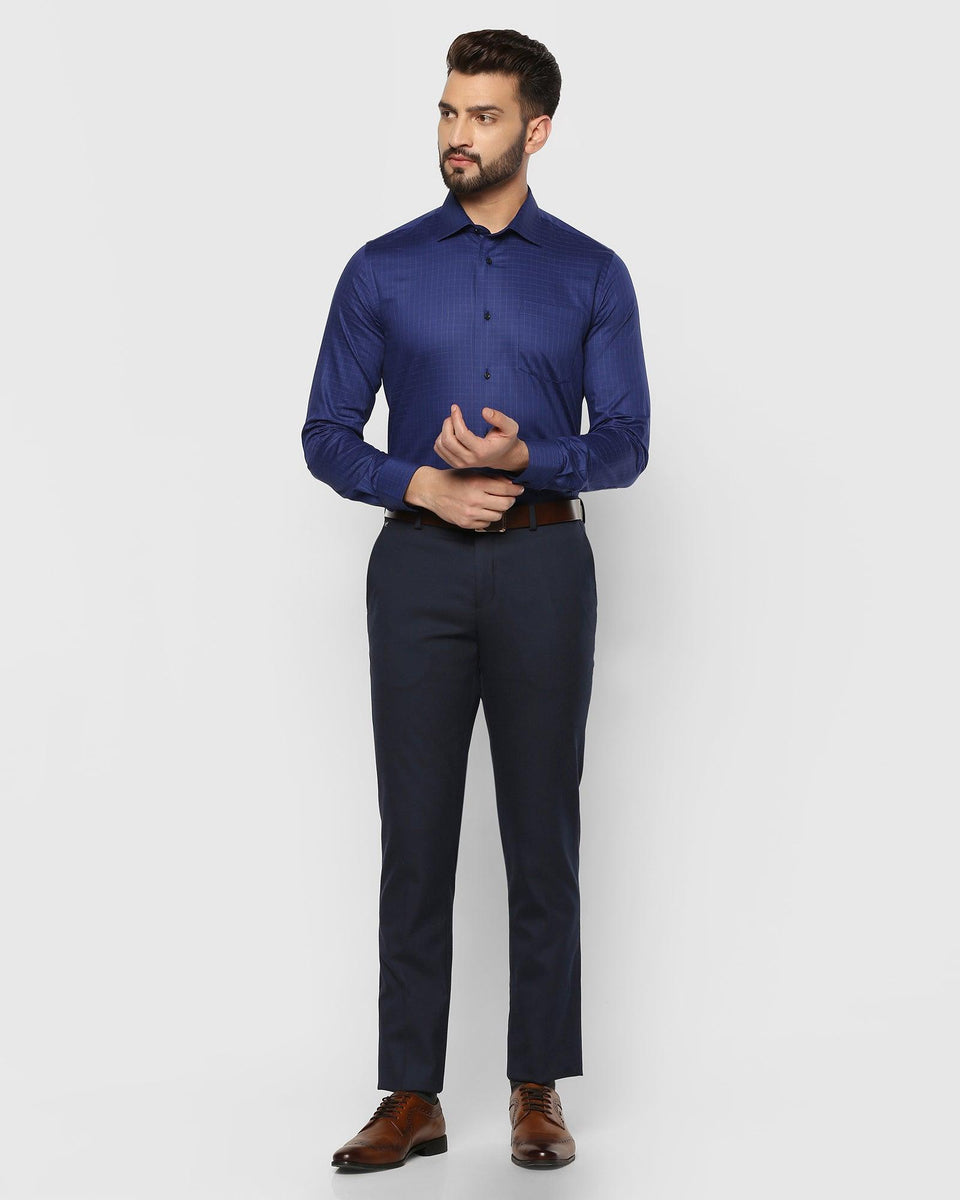 Straight B-90 Formal Black Solid Trouser - Bedward