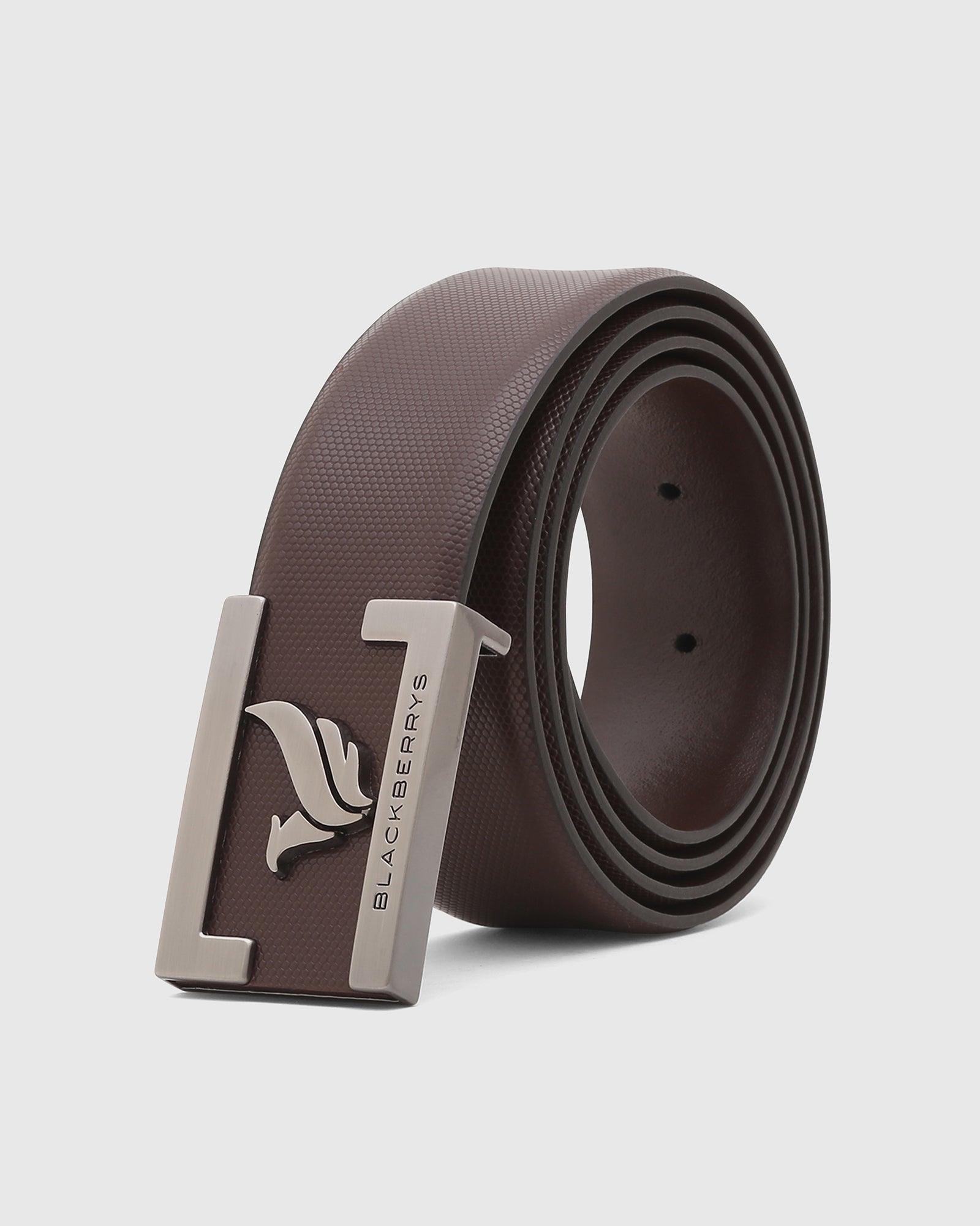 Must Haves Leather Brown Textured Belt - New Grabirde - Blackberrys