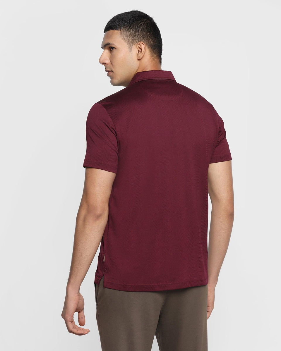 Maroon polo shirt front clearance and back