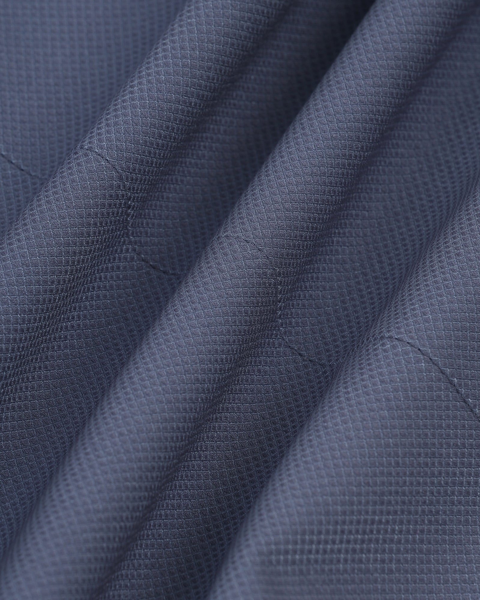 Three Piece Blue Textured Formal Suit - Ronnie