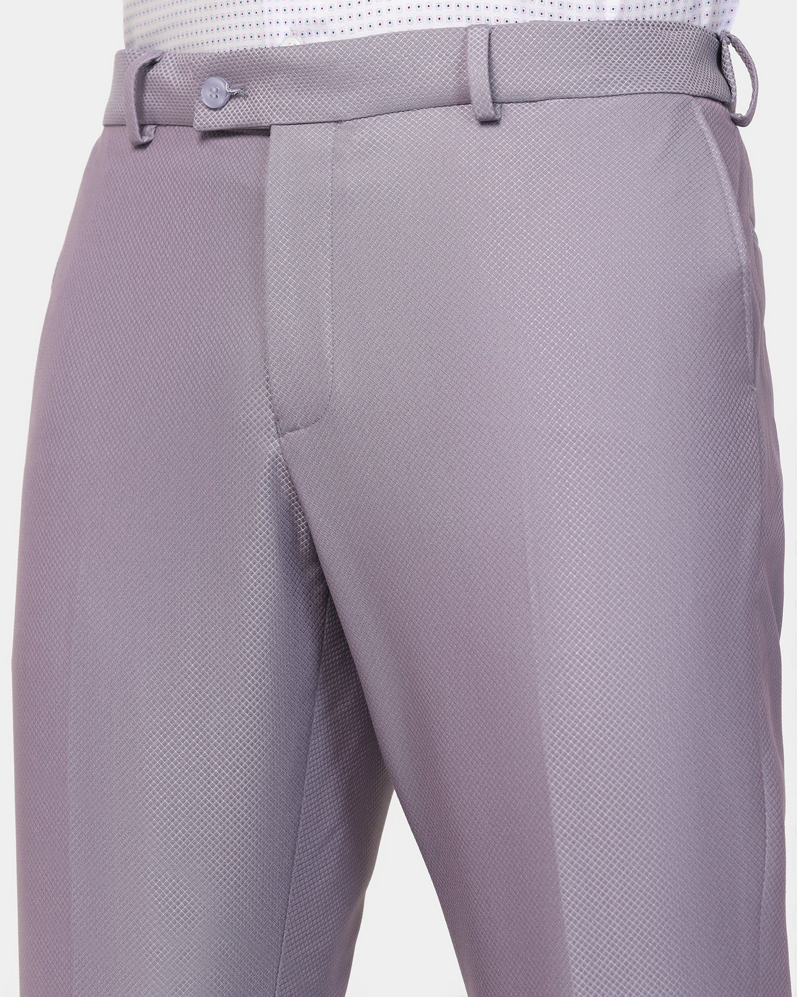 Three Piece Lavender Textured Formal Suit - Ronnie