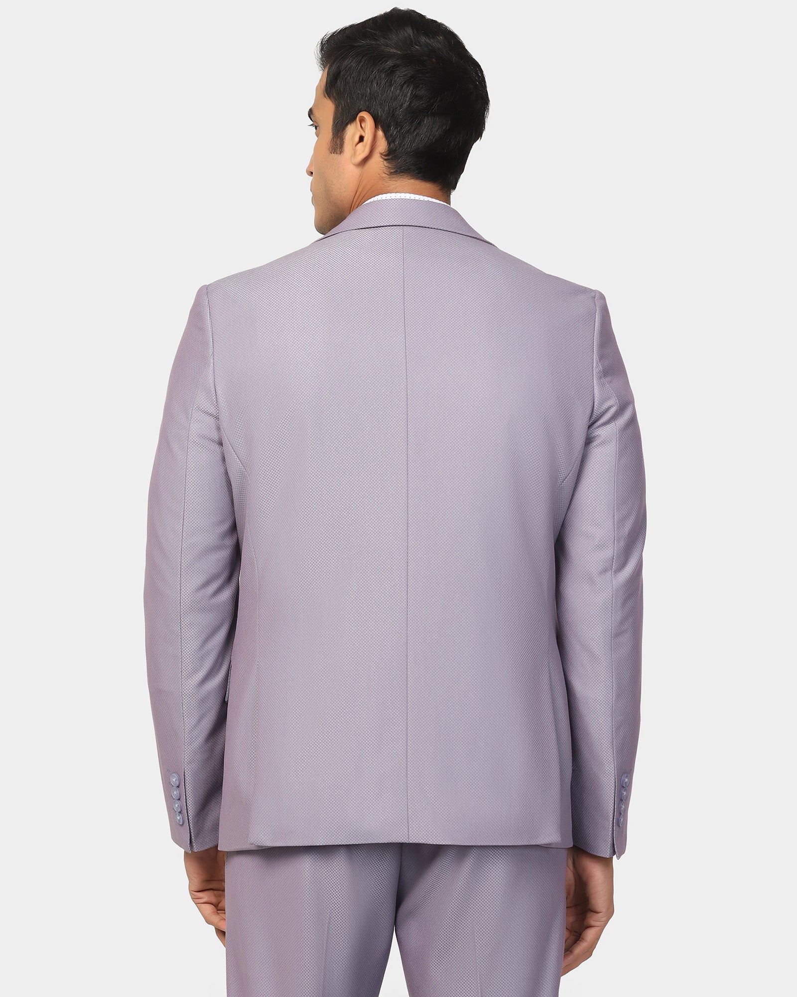 Three Piece Lavender Textured Formal Suit - Ronnie