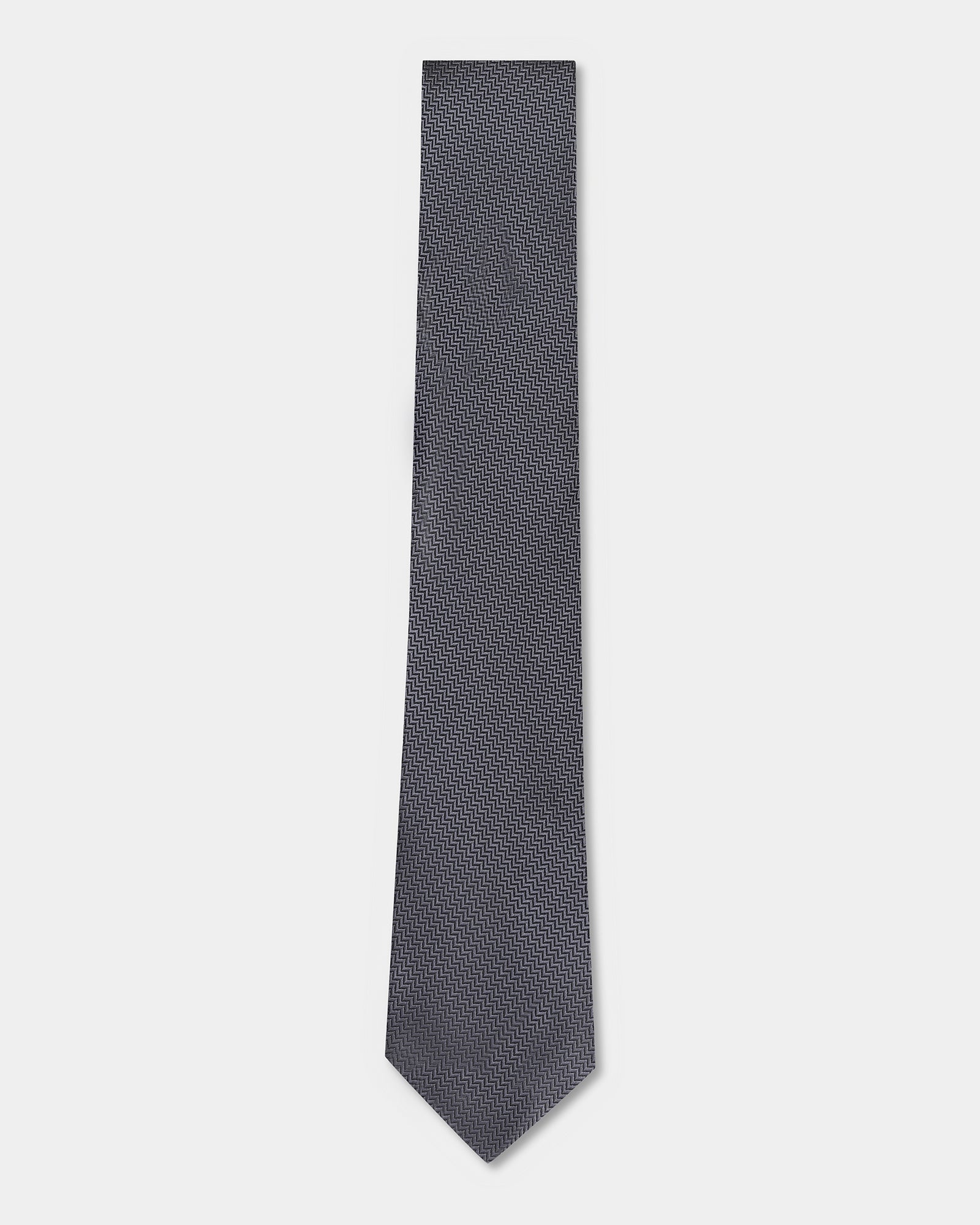 Grey Jacquard Tie - Berlin
