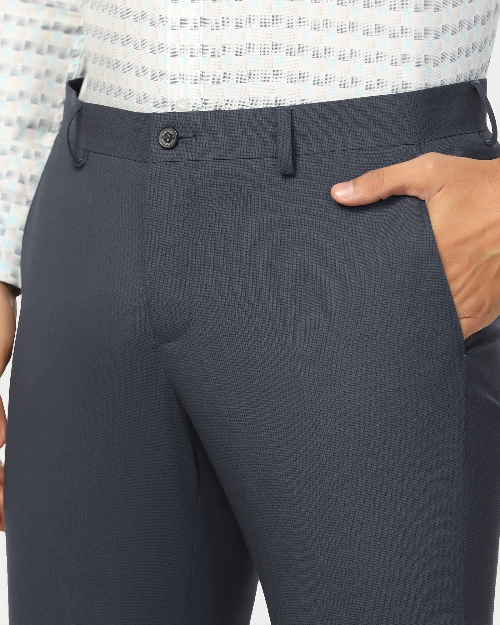 Two Piece Dark Grey Textured Formal Suit - Dave