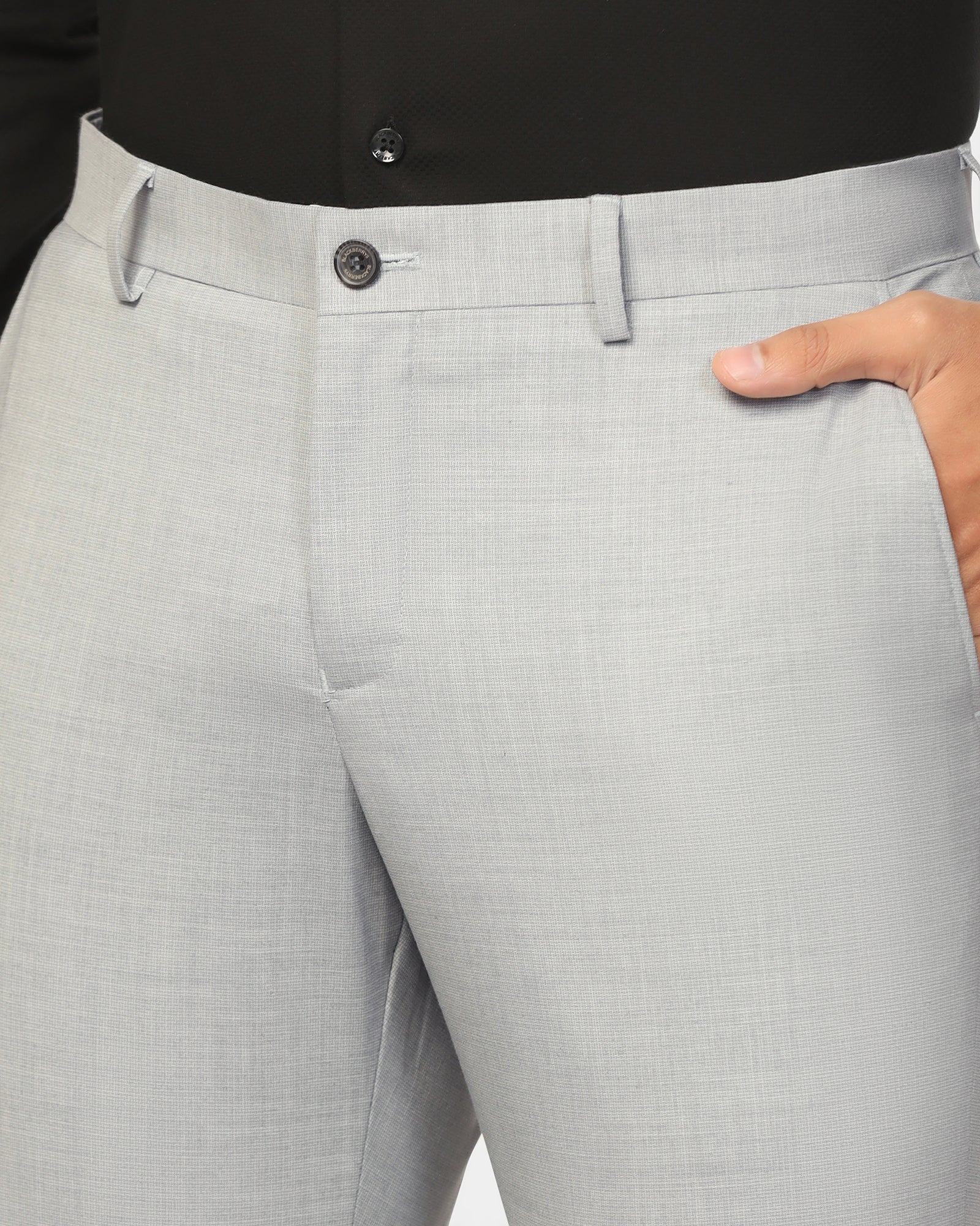 Two Piece Light Grey Textured Formal Suit - Dave