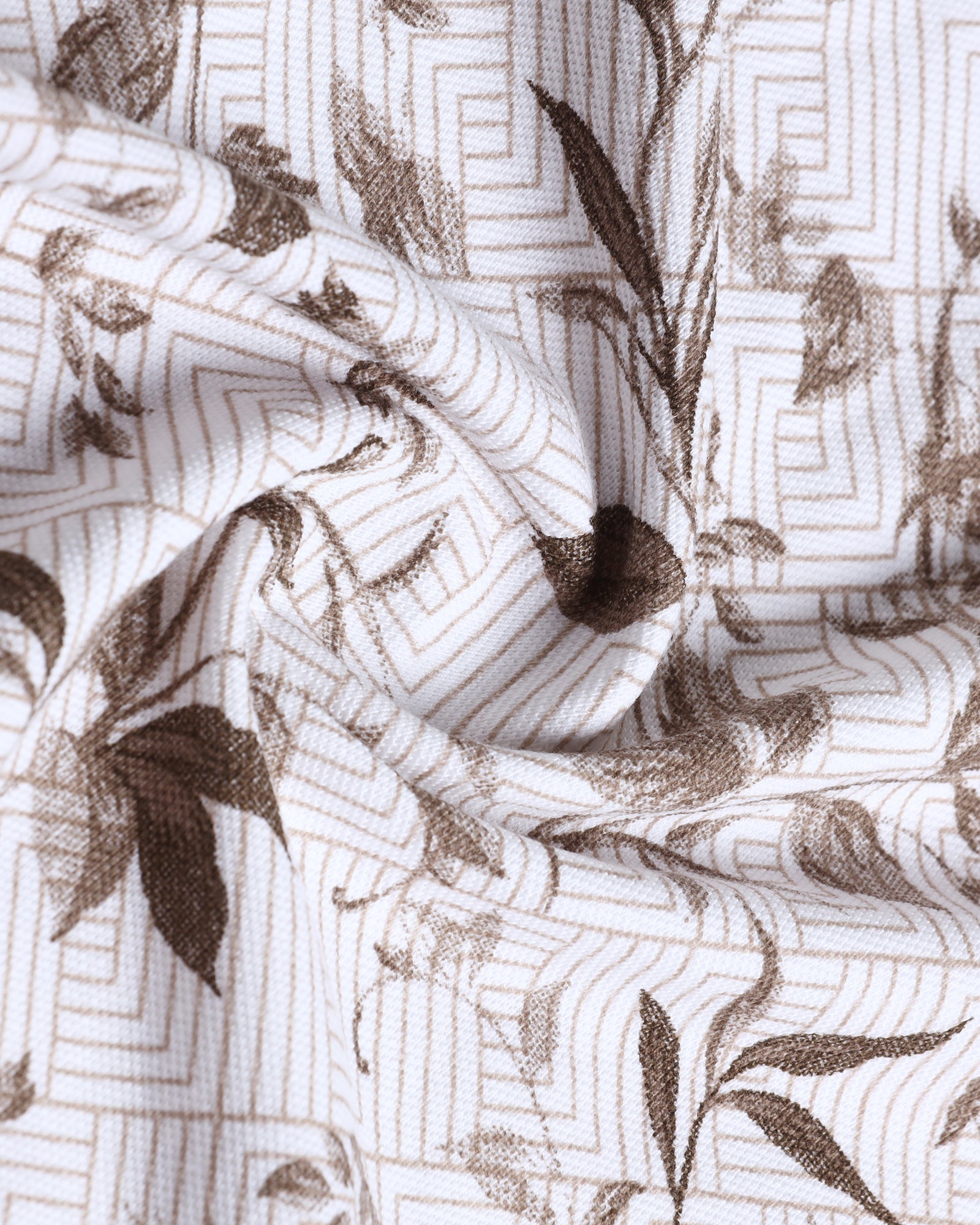 White Printed Polo - Neru