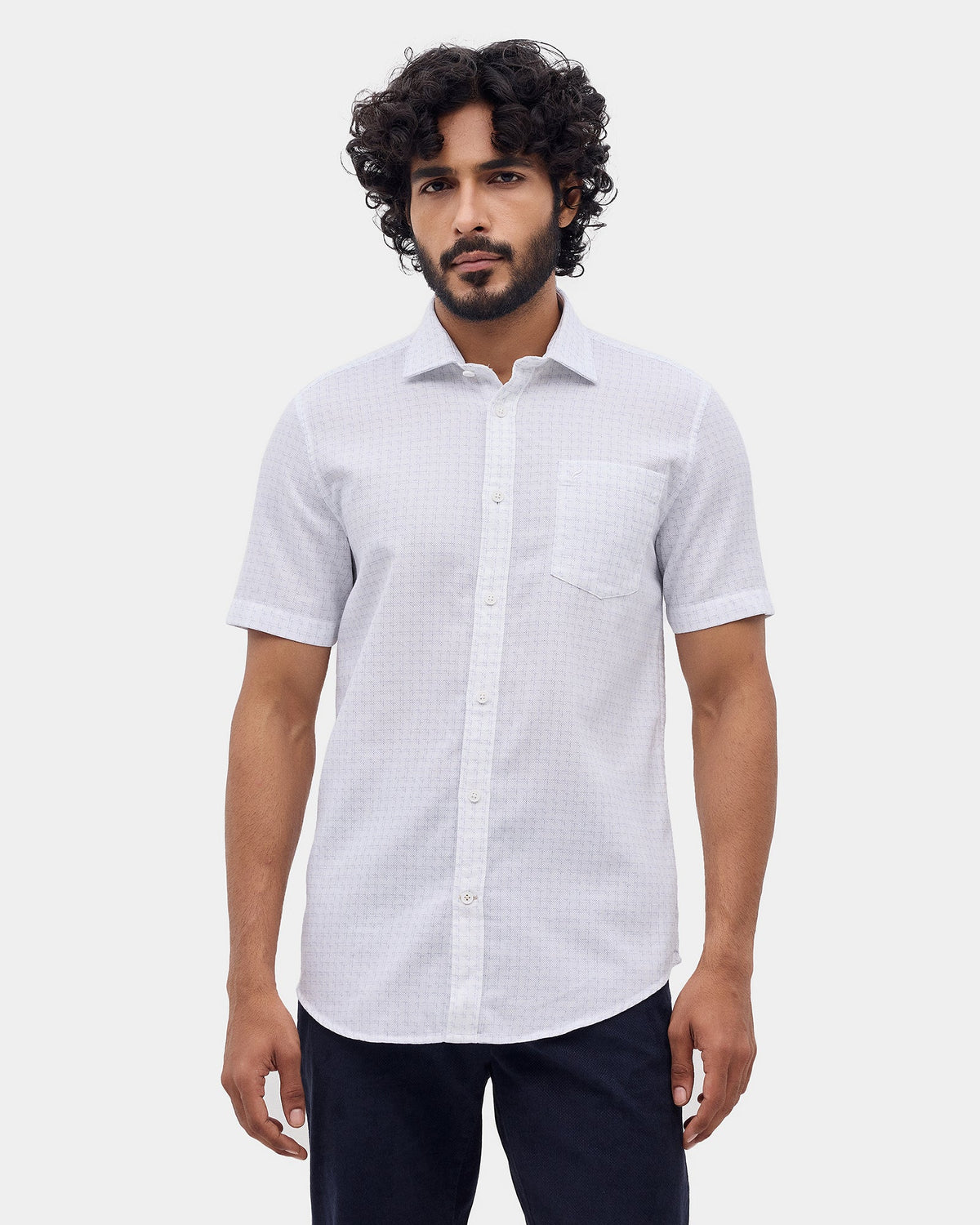 White Printed Shirt - Damios