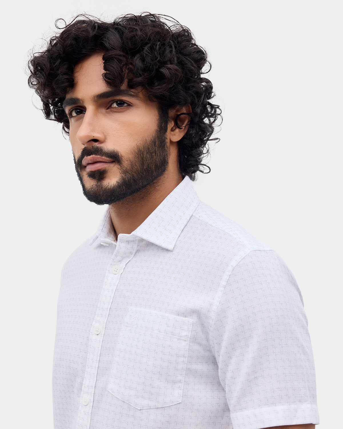 White Printed Shirt - Damios