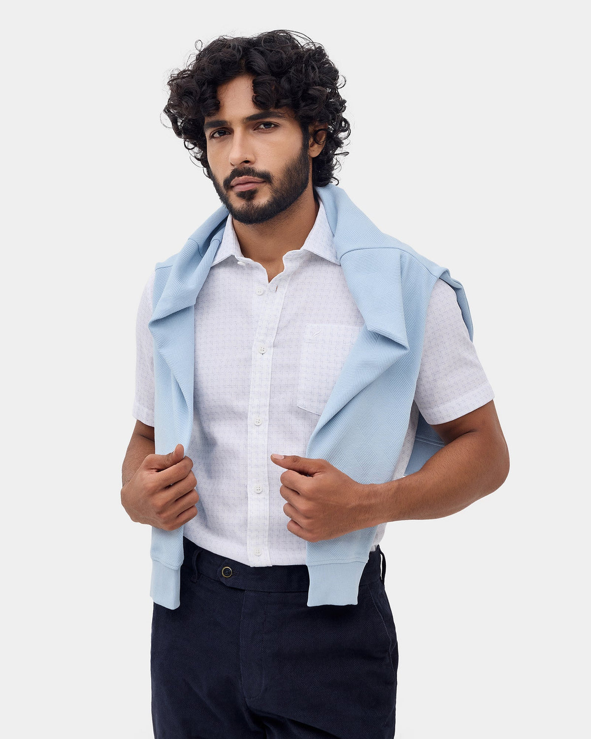 White Printed Shirt - Damios