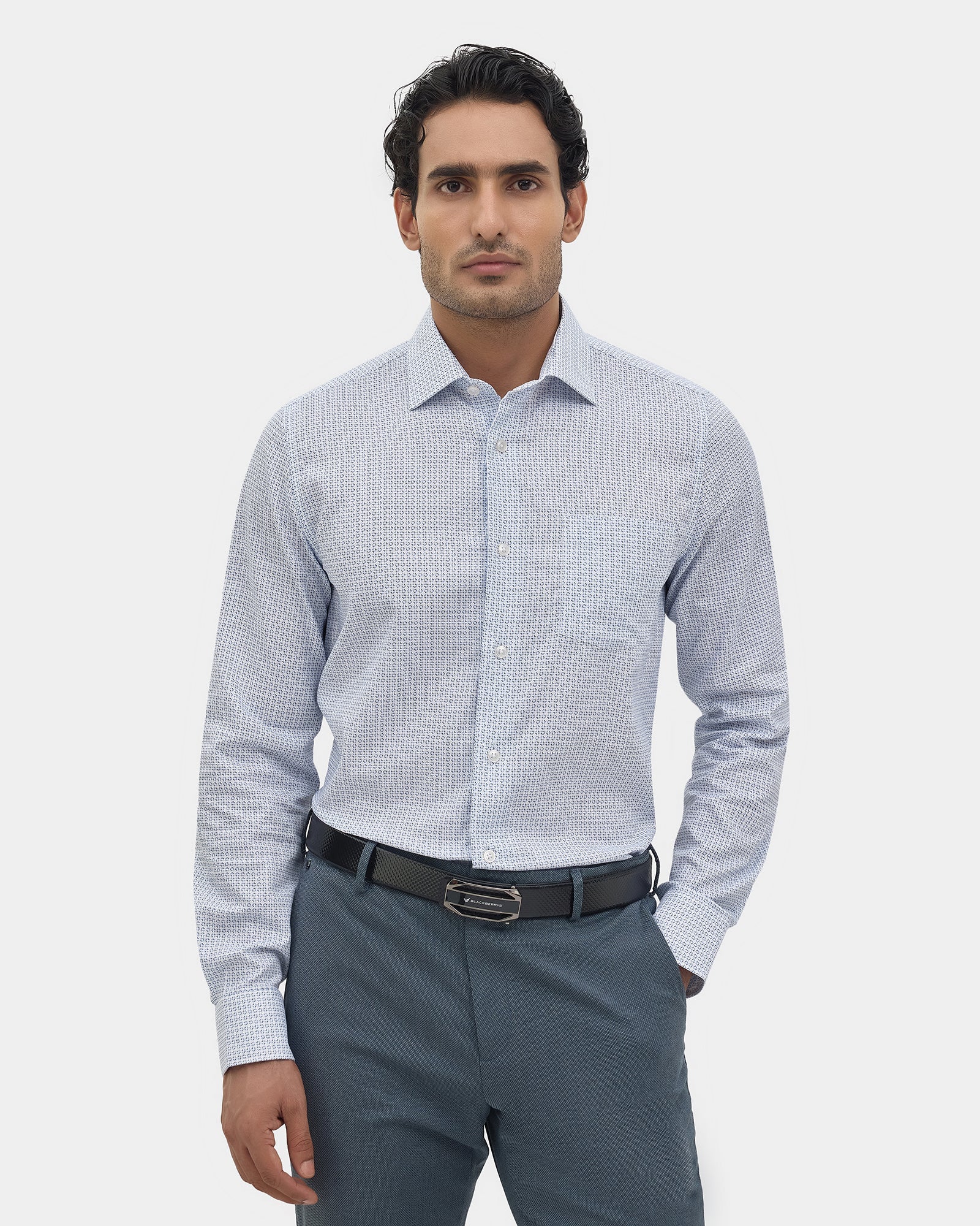 White Printed Shirt - Zentro