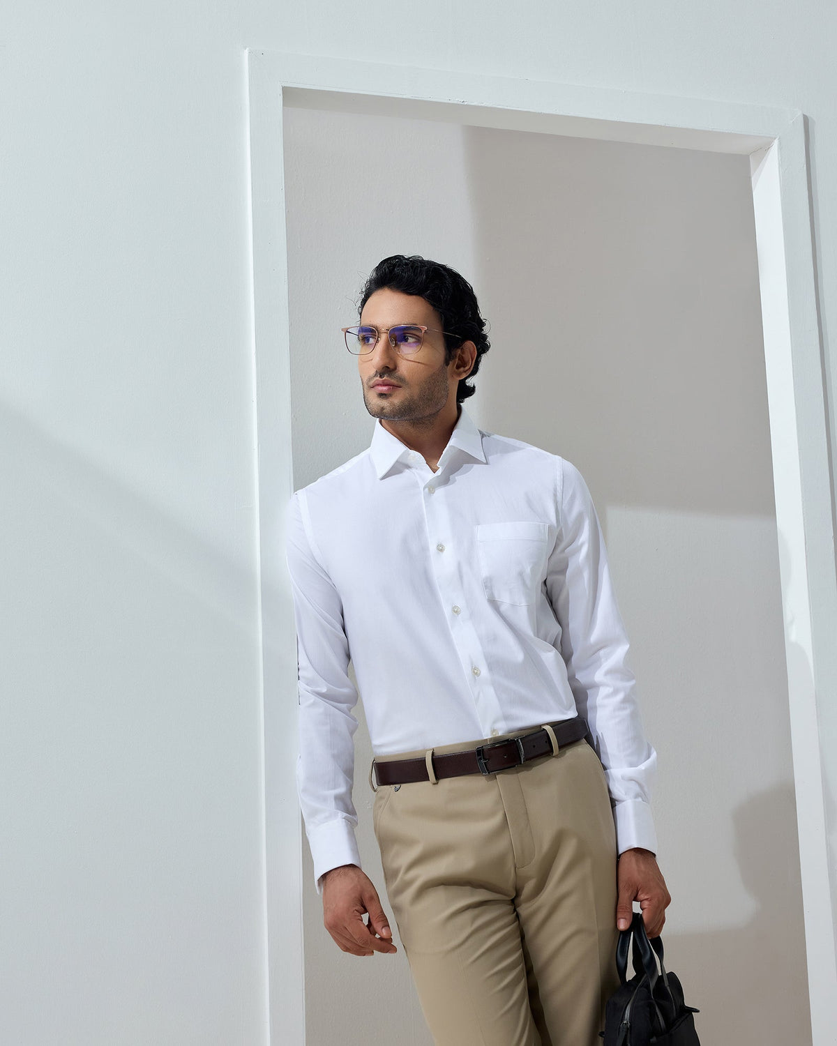 White Solid Shirt - Frenchman
