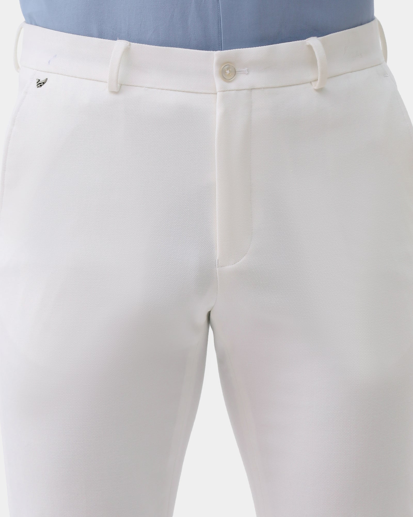White Textured Trouser - Jona