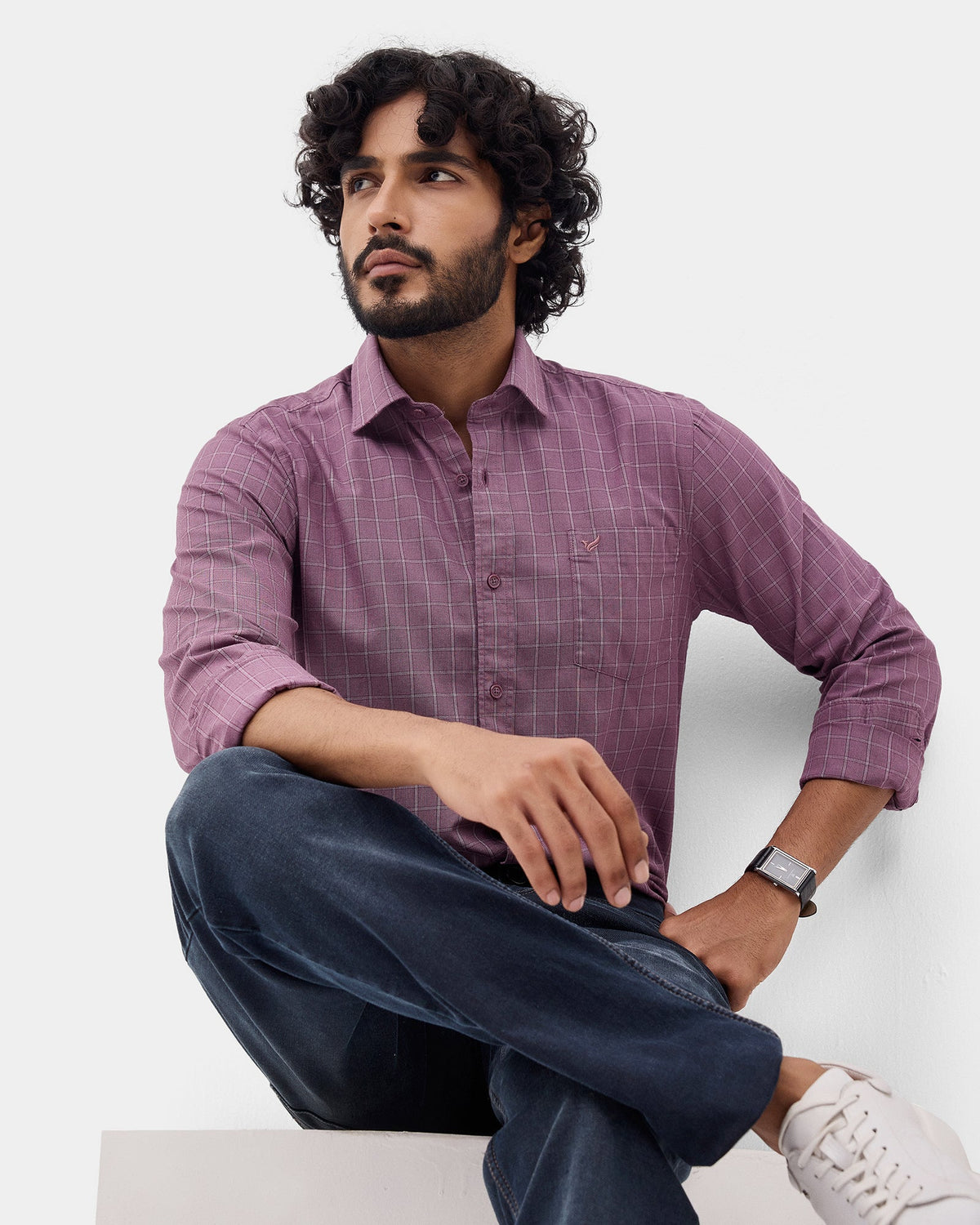Wine Check Shirt - Kyros