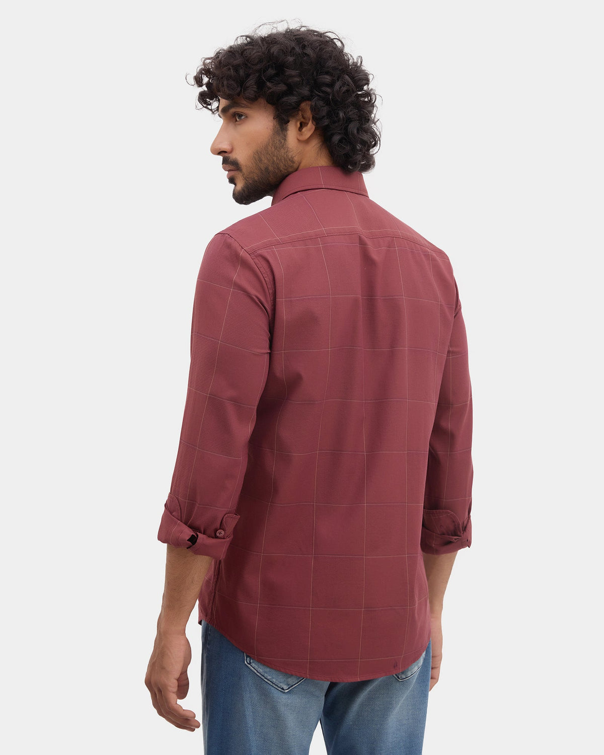Wine Red Check Shirt - Pacsen